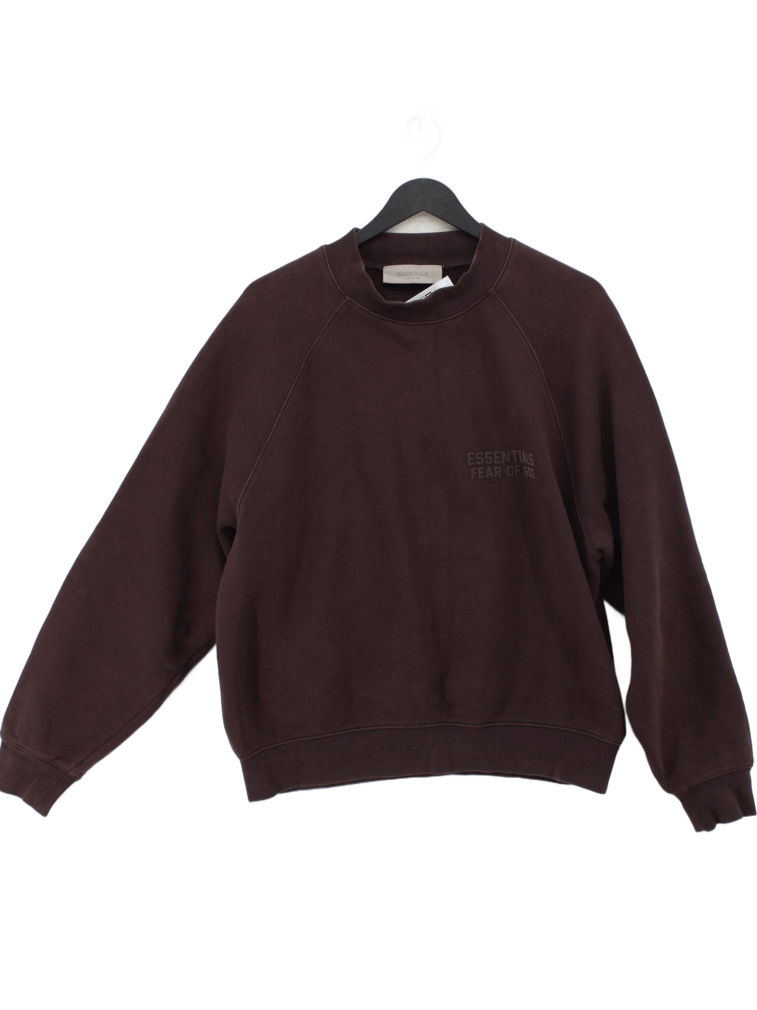 Essentials Men's Hoodie XS Brown Cotton with Polyester Pullover