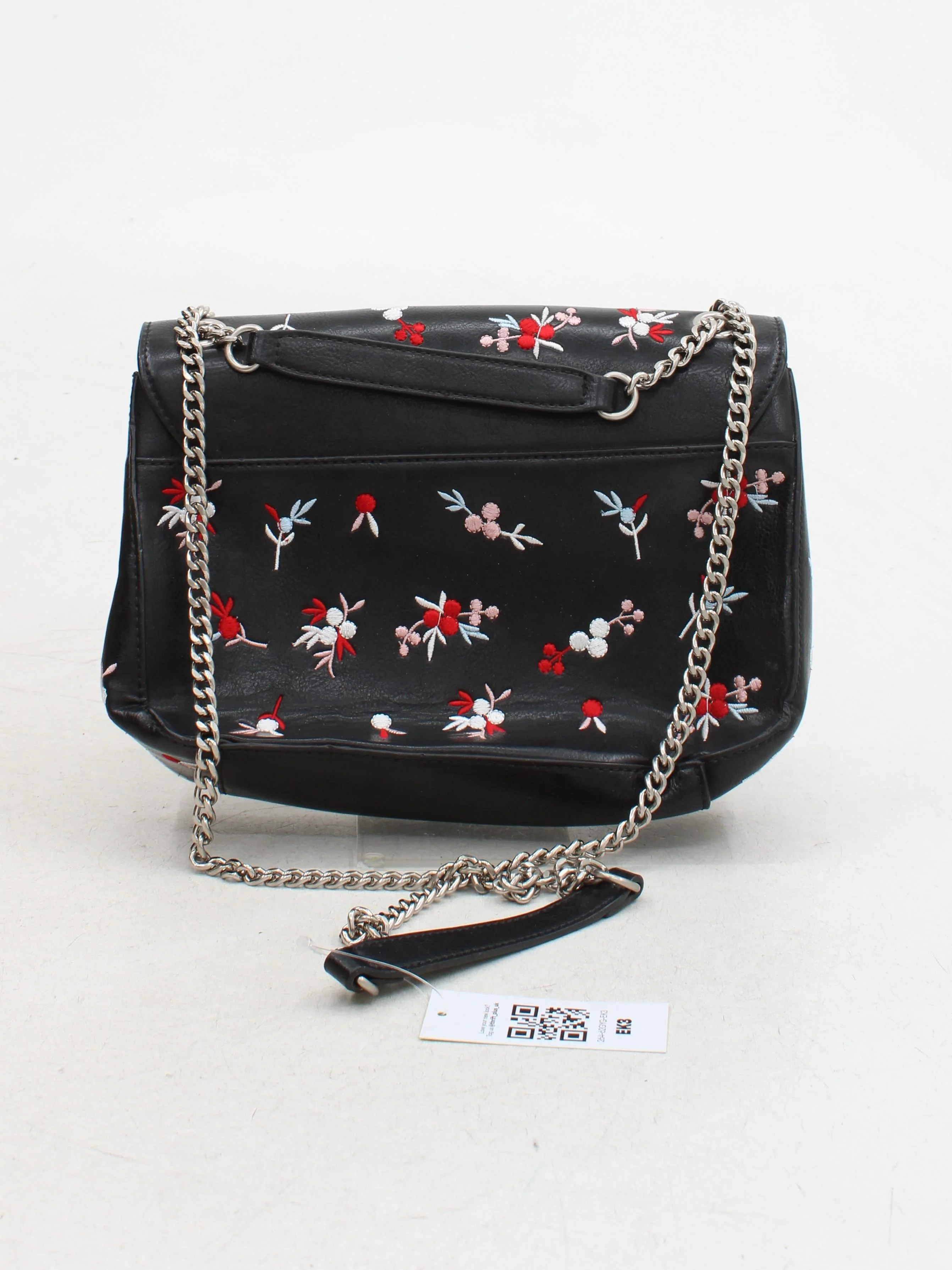 Essentiel Antwerp Women's Bag Black Floral 100% Faux Leather Shoulder Bag - Image 2