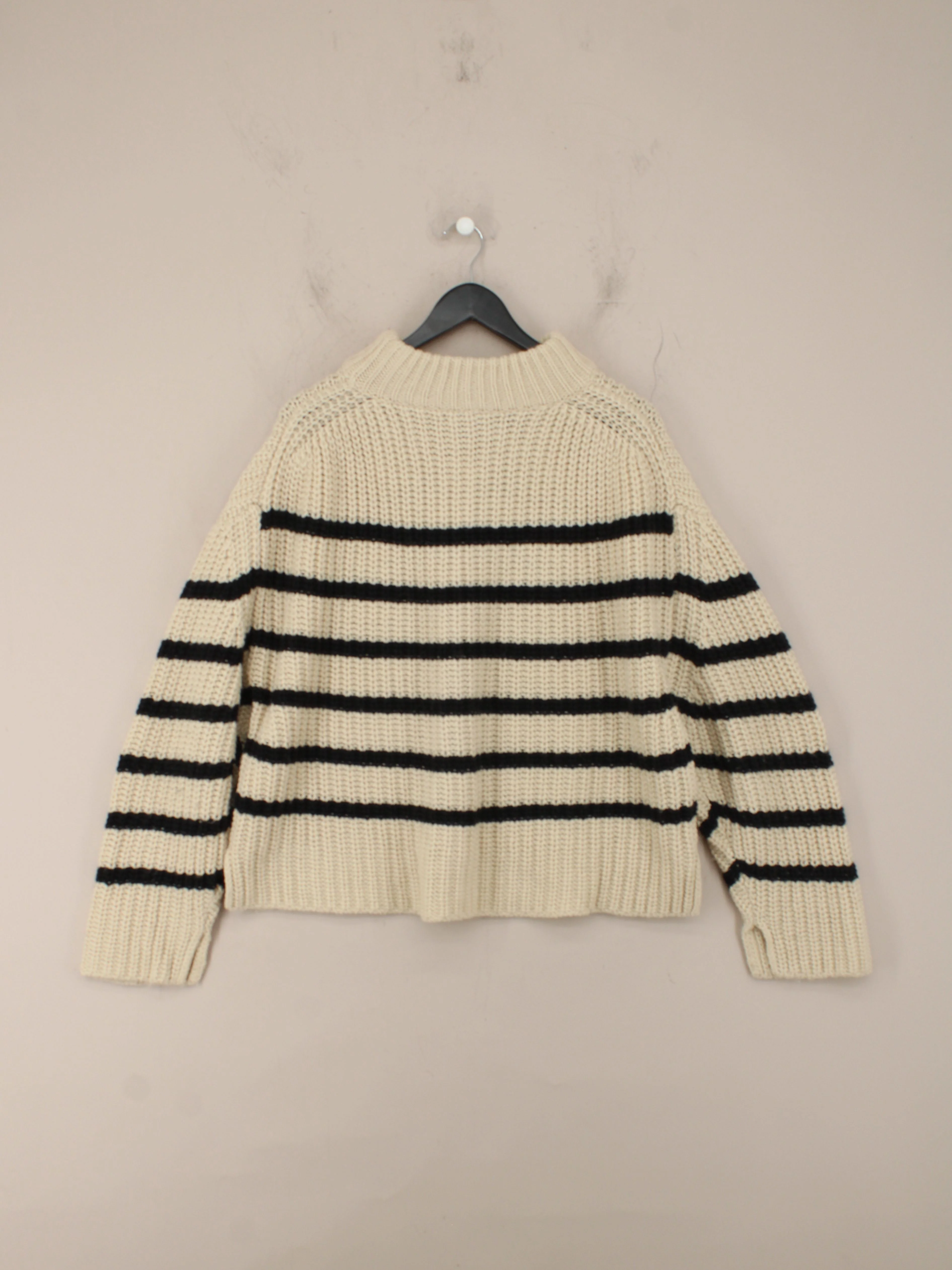 Essentiel Antwerp Women's Jumper L Cream Wool with Acrylic Pullover - Image 2