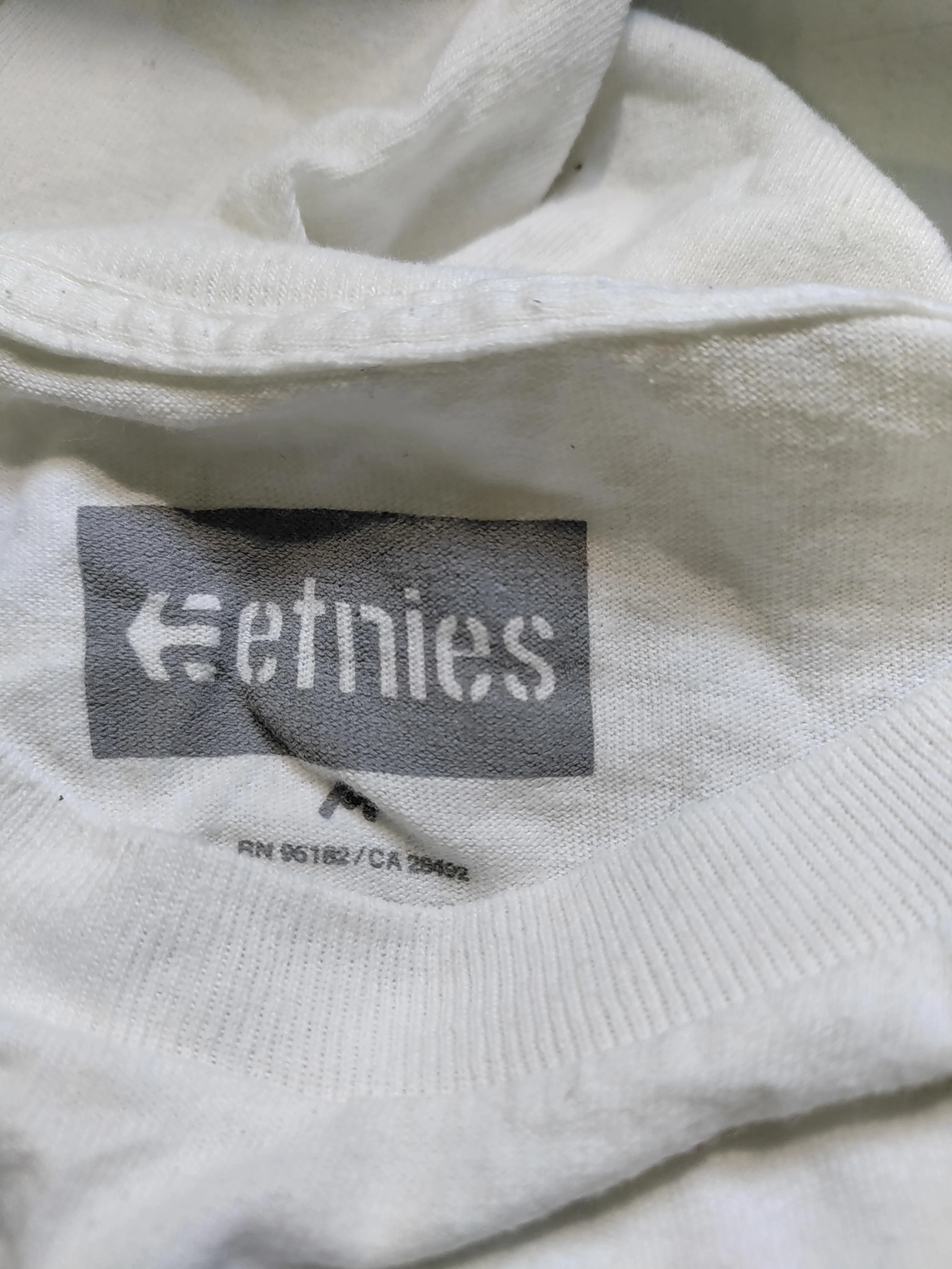 Etnies Men's T-Shirt M White 100% Cotton Basic - Image 6