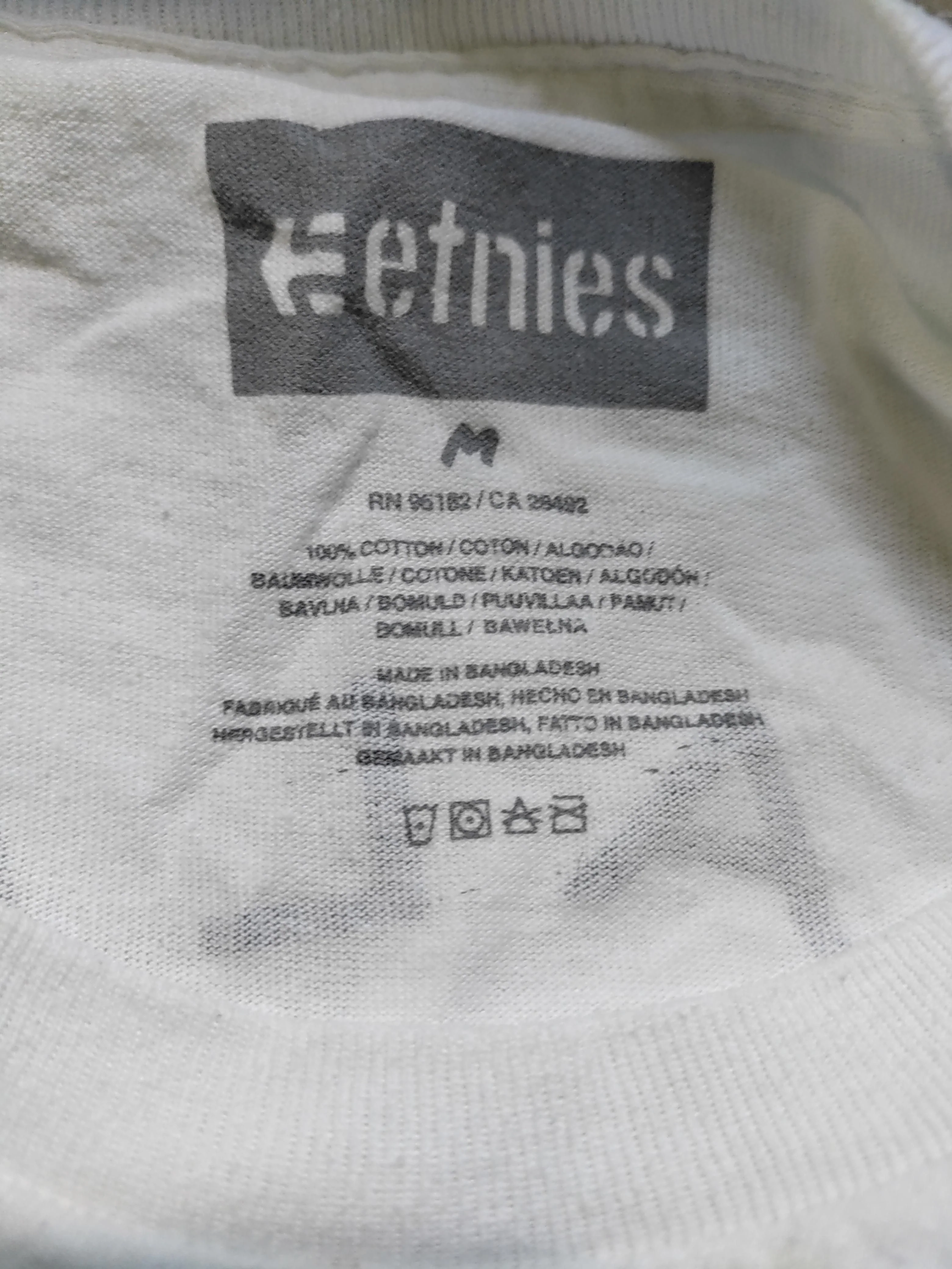 Etnies Men's T-Shirt M White 100% Cotton Basic - Image 7
