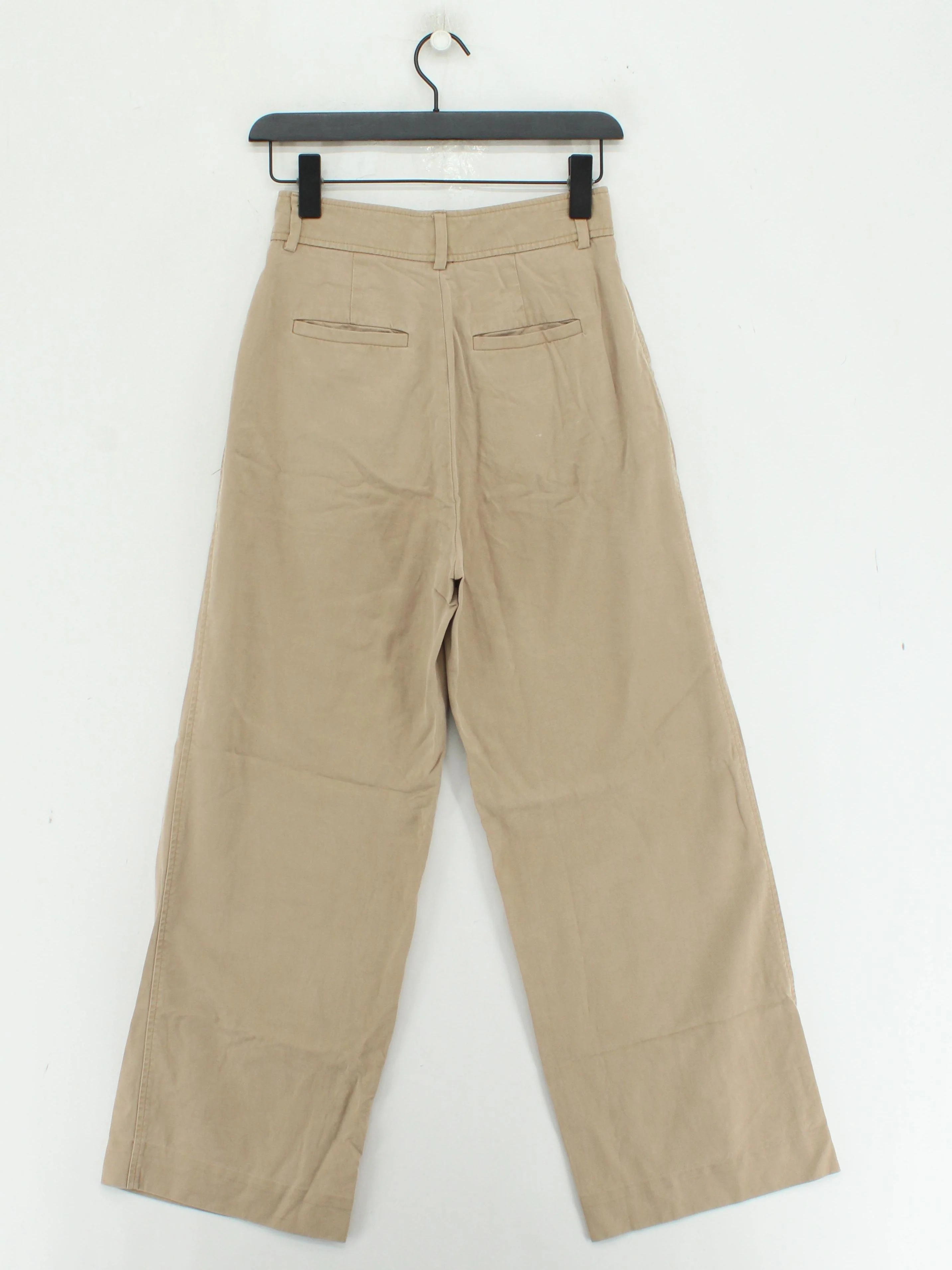 Everlane Women's Trousers W 26 in Tan 100% Cotton Wide-Leg Chino - Image 2