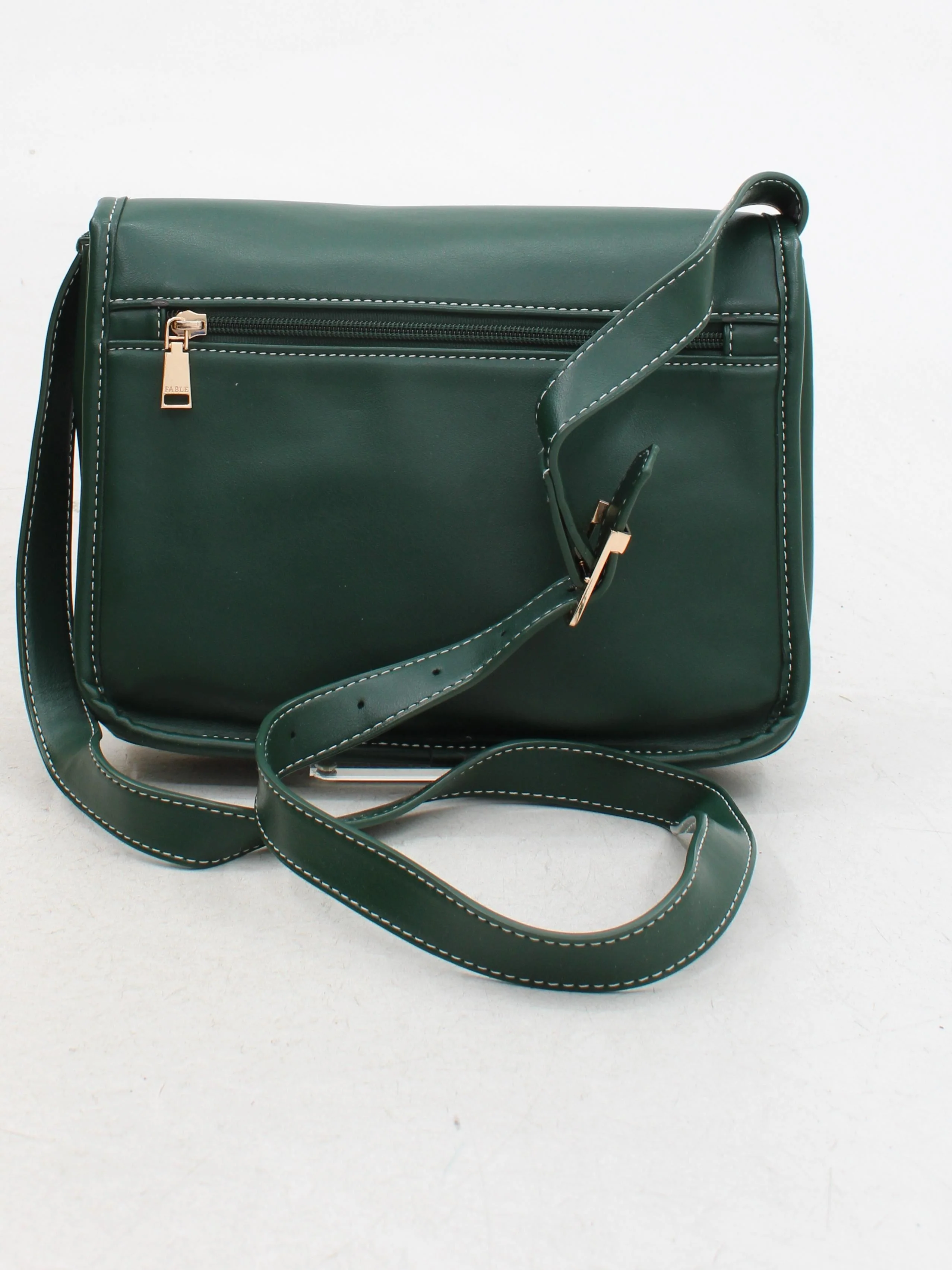 FABLE ENGLAND Women's Bag Green 100% Faux Leather Crossbody - Image 2