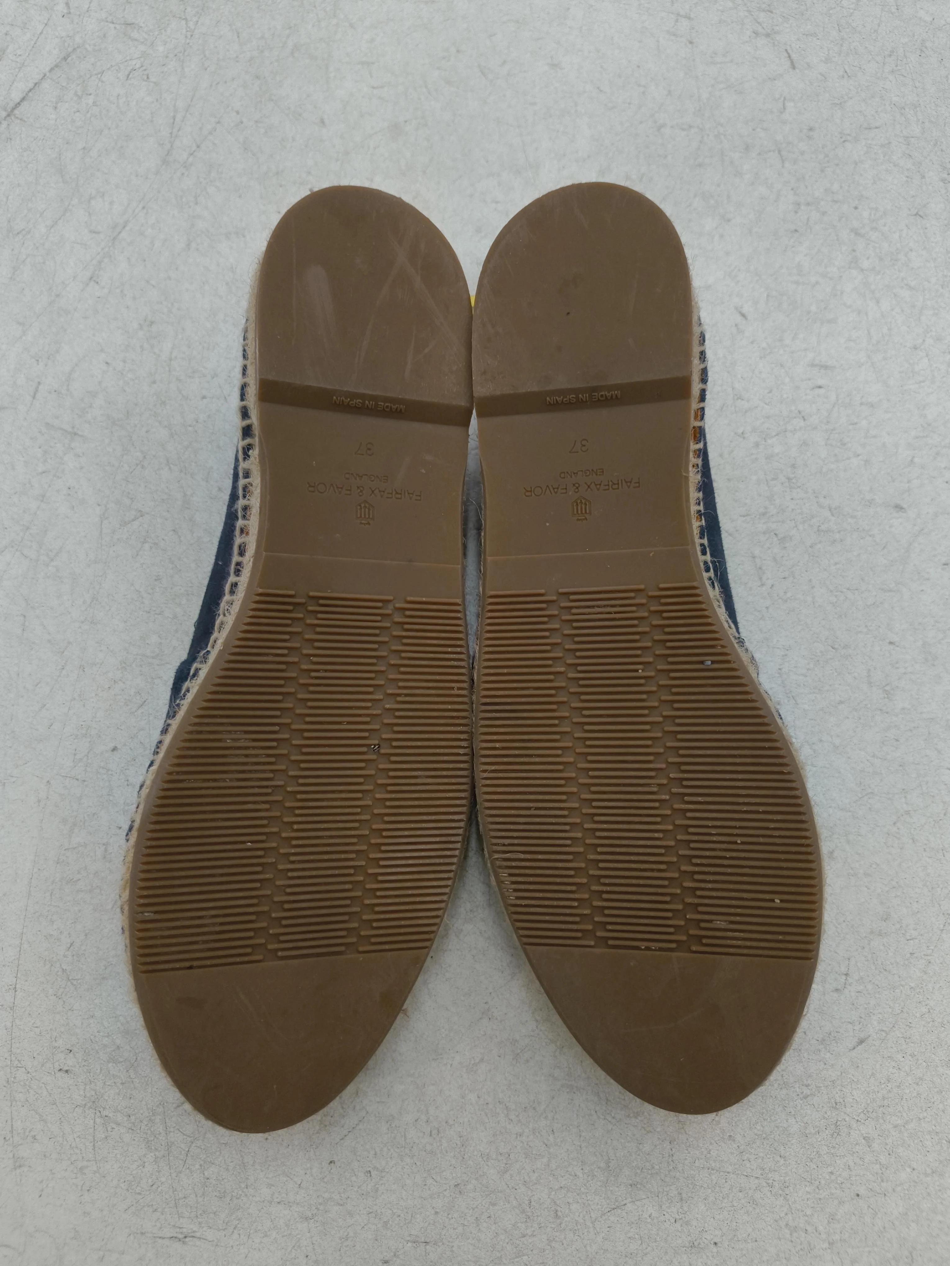 Fairfax & Favor Women's Flat Shoes UK 4 Blue Graphic 100% Suede Boat Shoe - Image 7