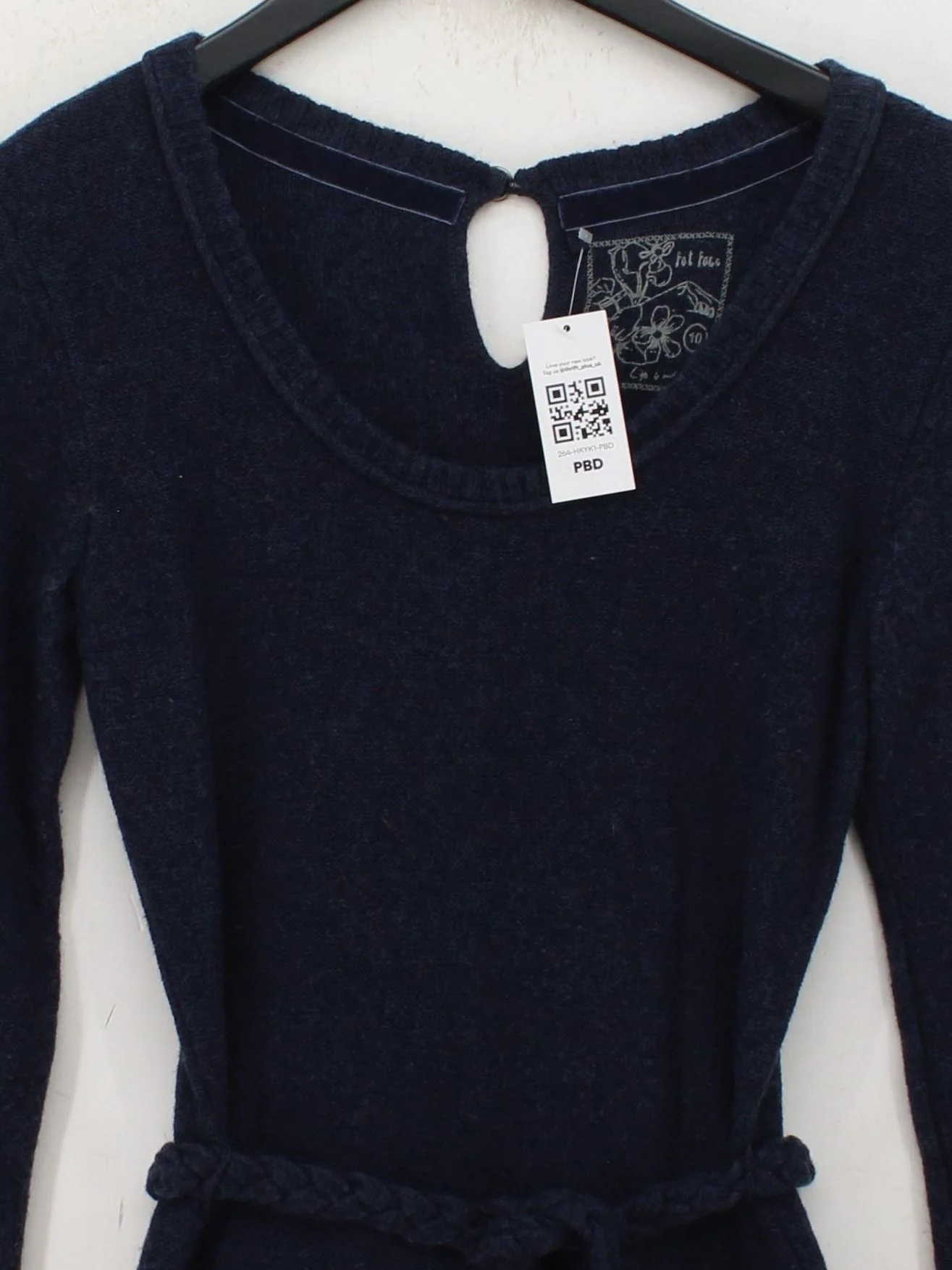 Fat Face Jumper Mini Dress UK10 in Blue - Image 3