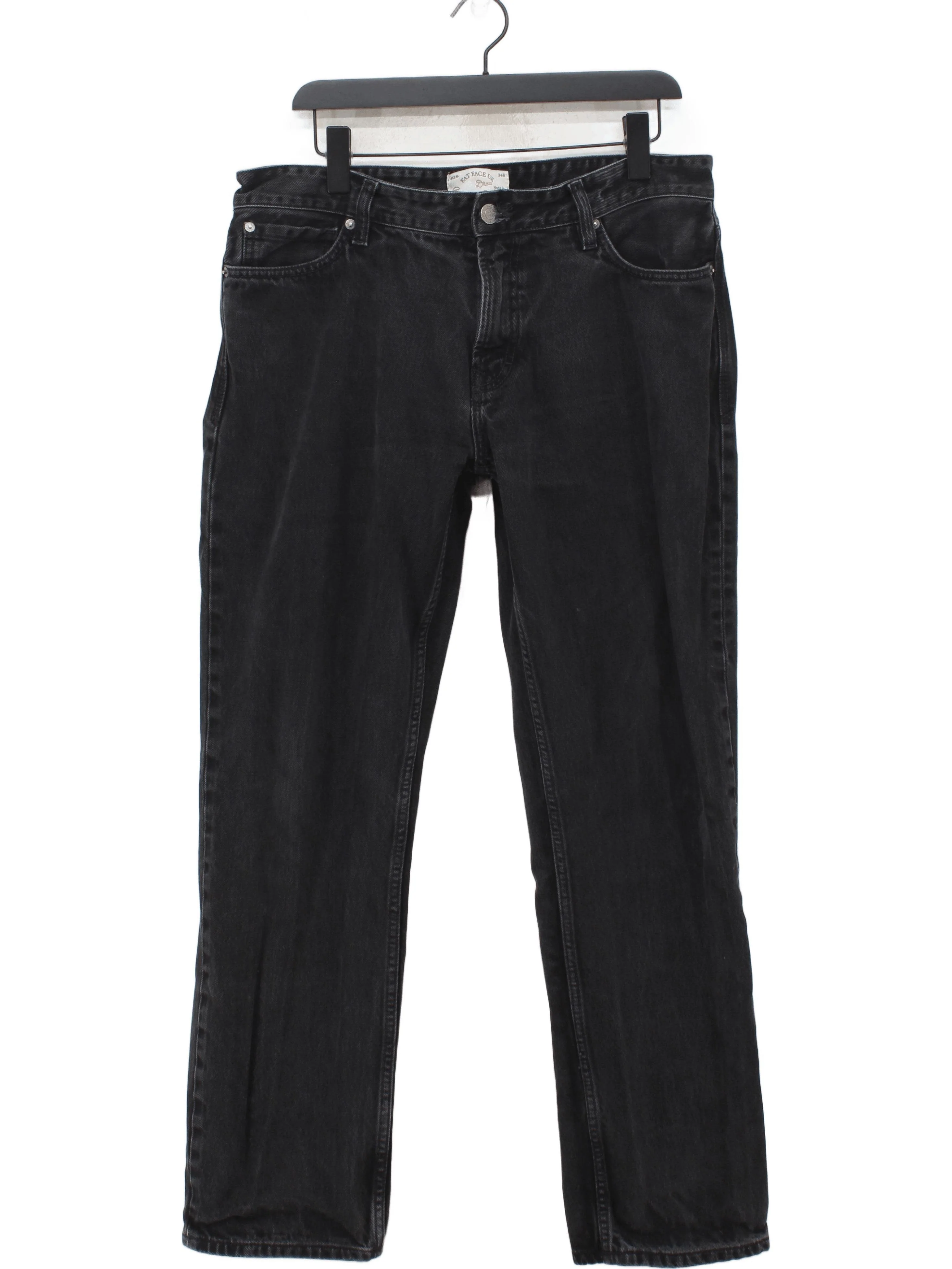 Fat Face Men's Jeans W 34 in Black 100% Cotton Straight