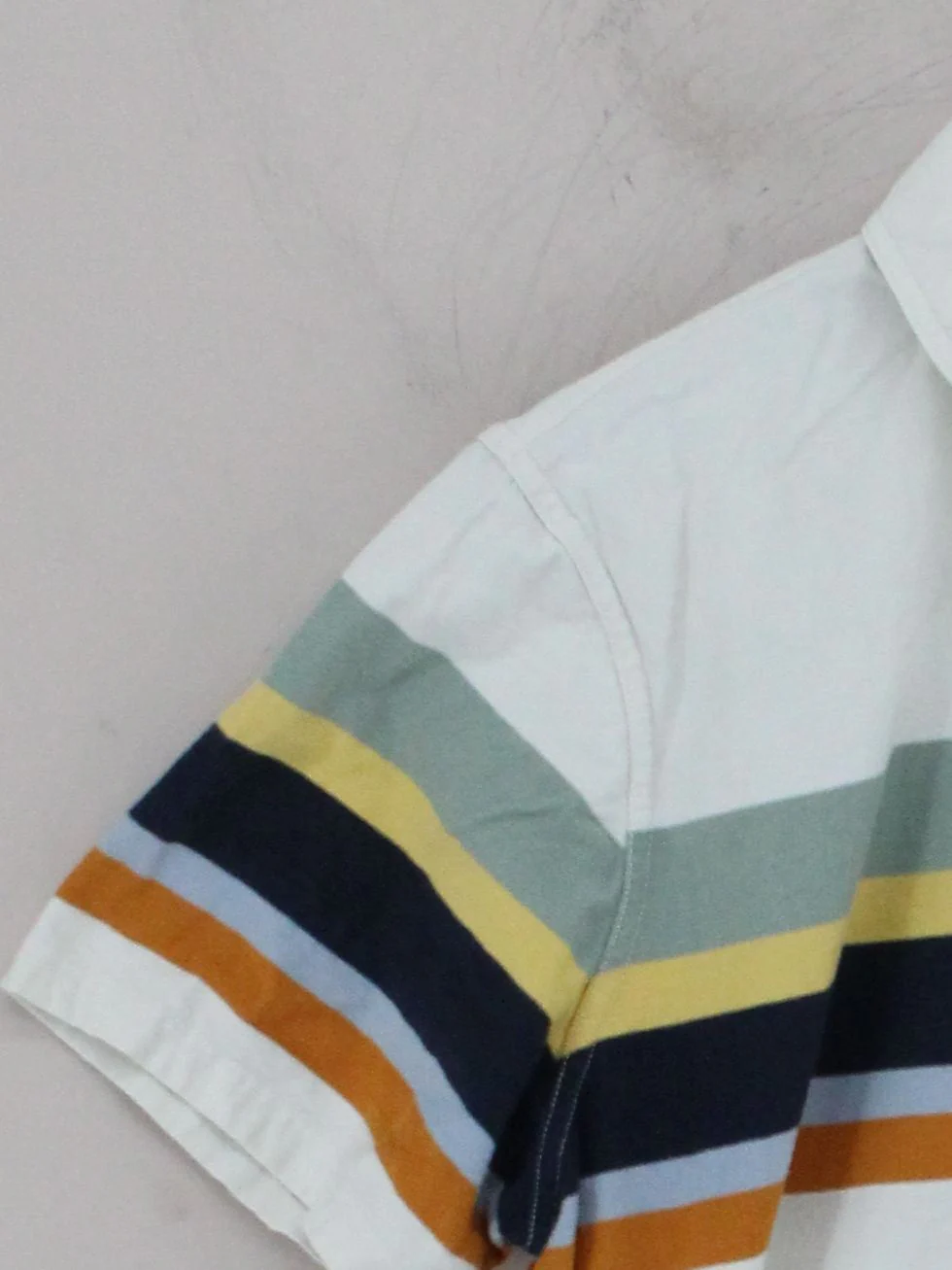 Fat Face Men's Polo XL White Striped 100% Cotton Basic - Image 4