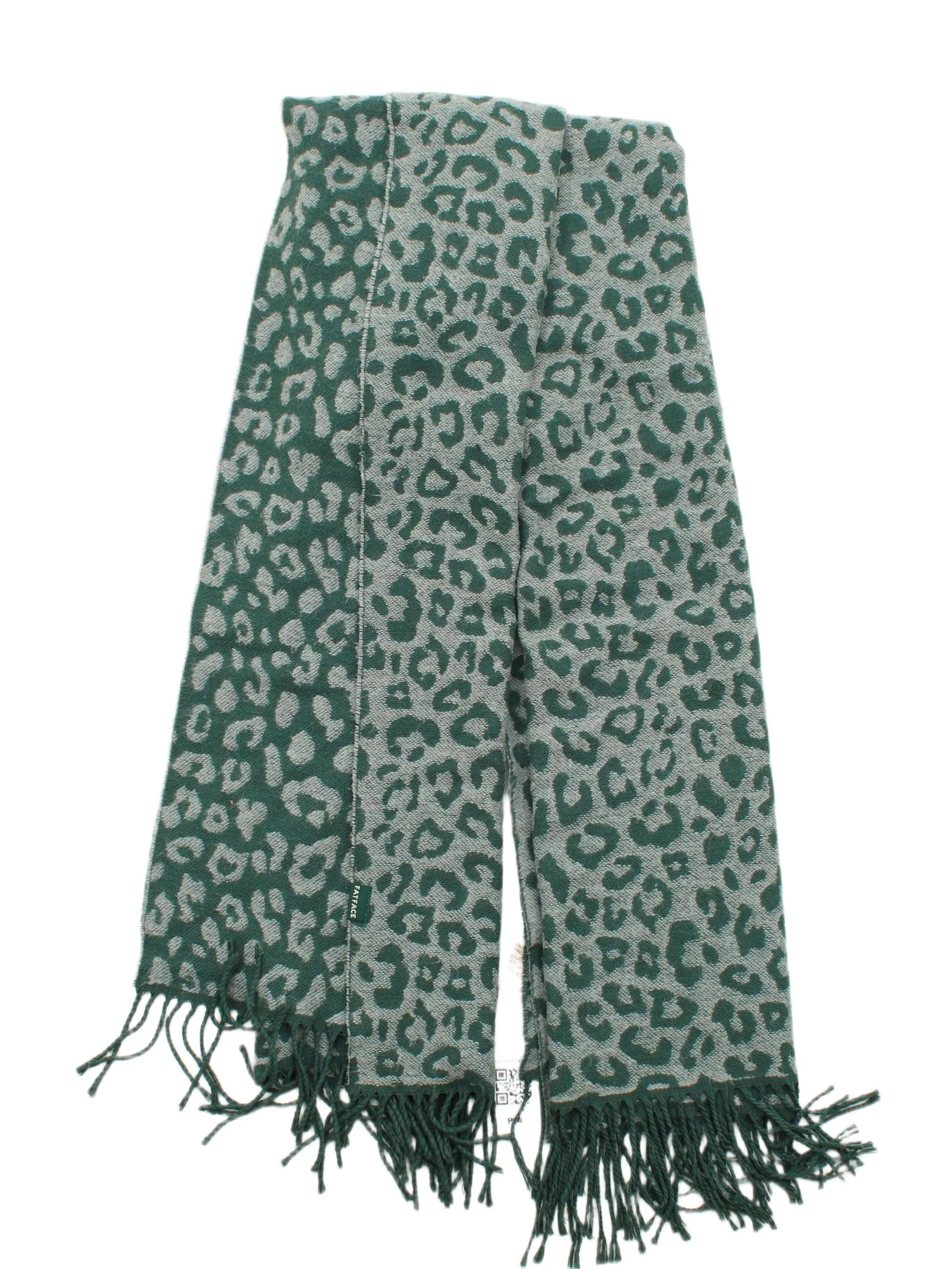 Fat Face Men's Scarf Grey Animal Print 100% Acrylic Scarf