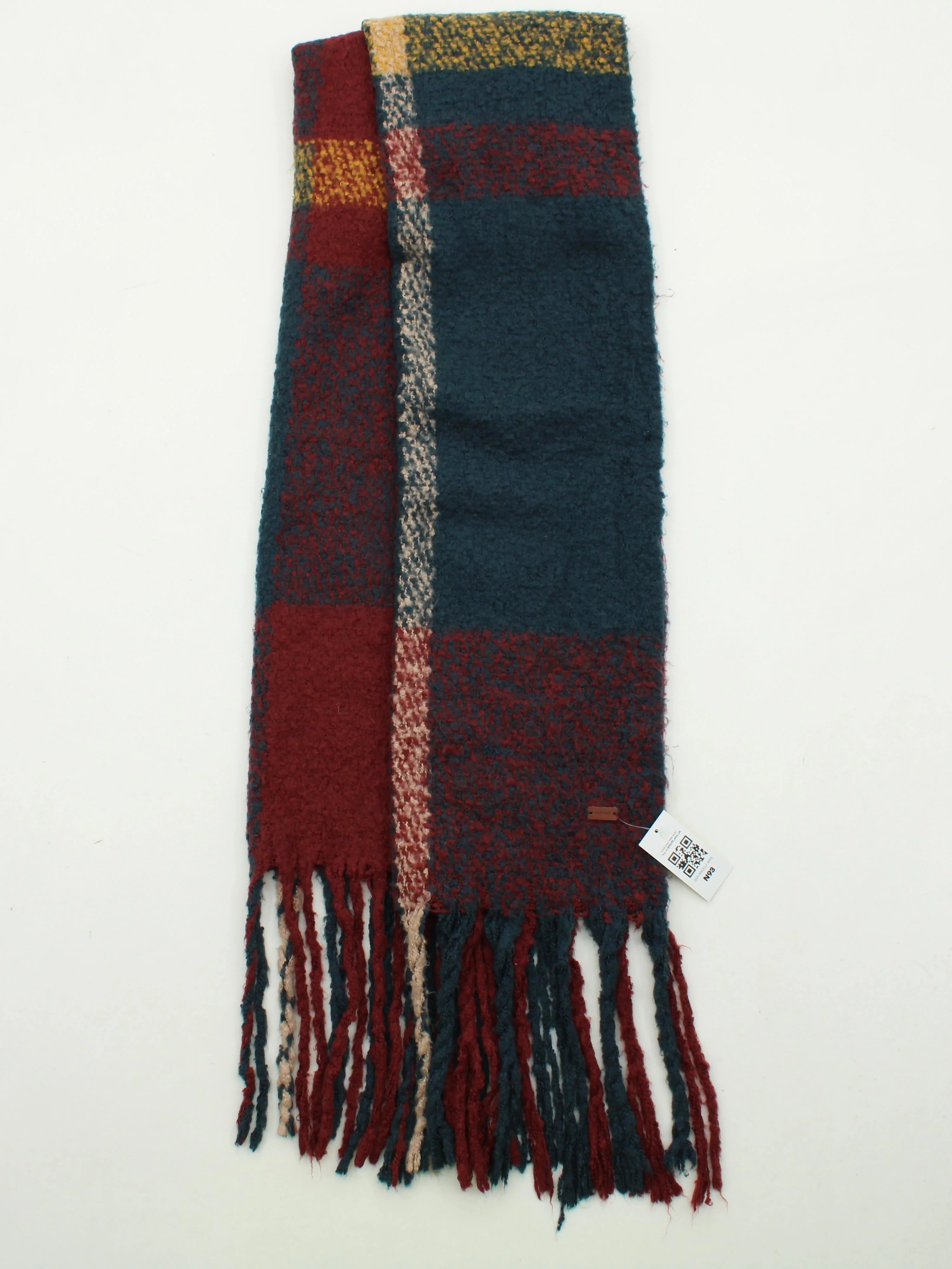 Fat Face Men's Scarf Multi Checkered 100% Wool Scarf - Image 2