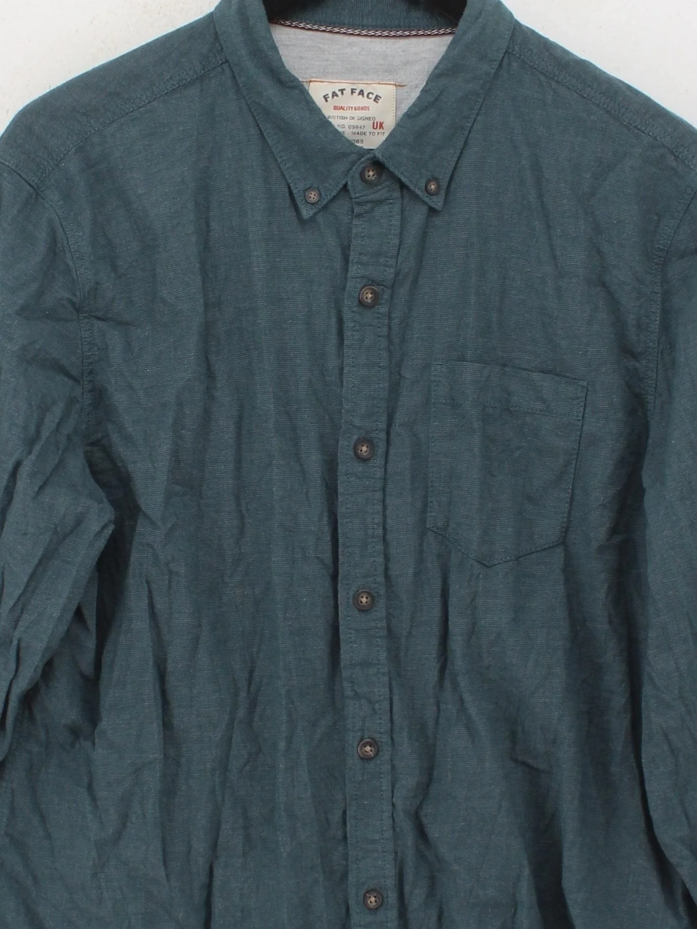 Fat Face Men's Shirt L Blue 100% Cotton Basic - Image 3