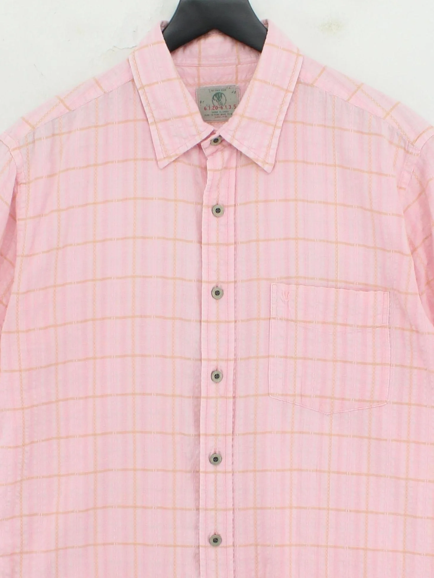 Fat Face Men's Shirt M Pink Checkered Cotton with Polyester Basic - Image 3