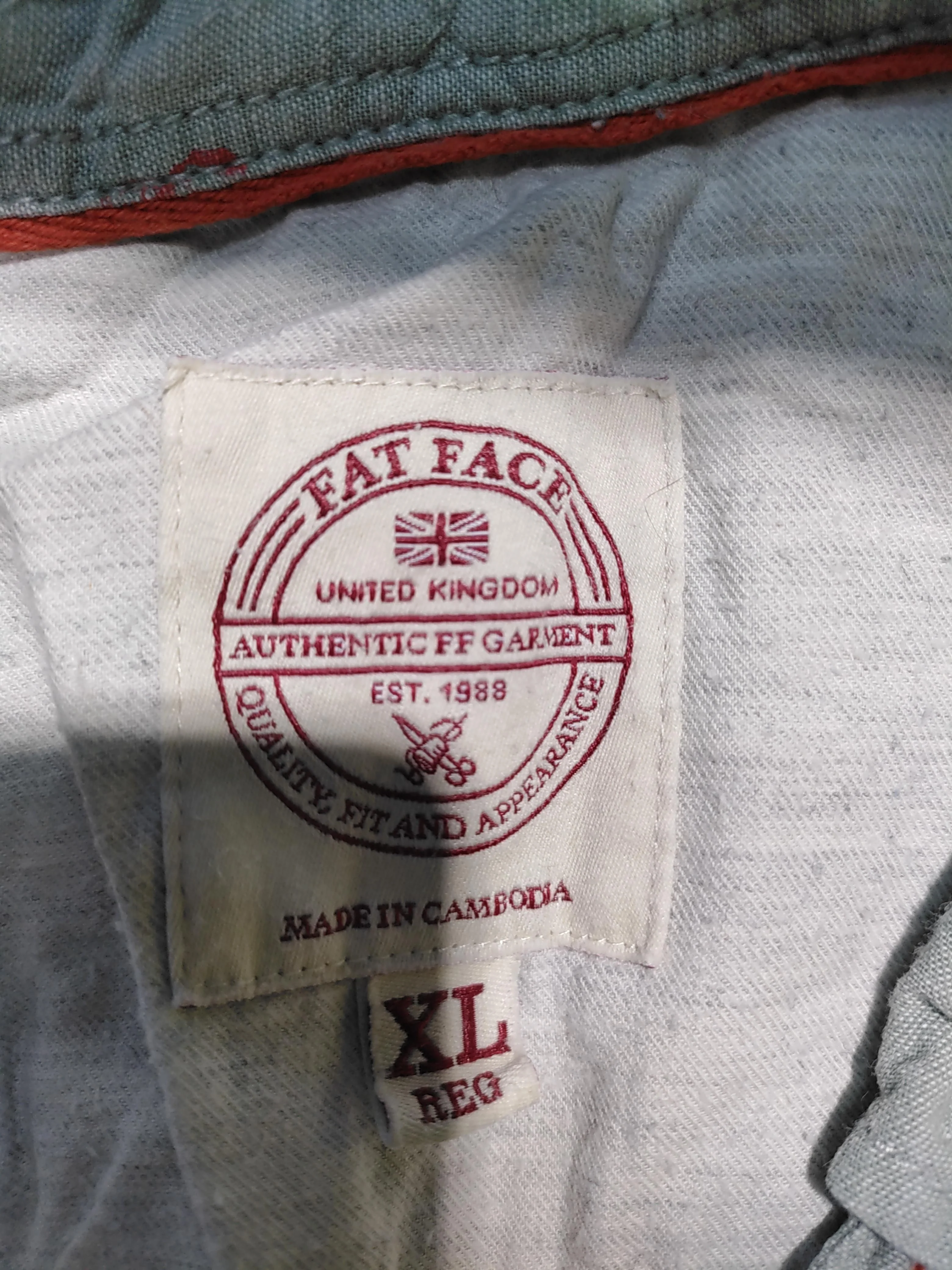 Fat Face Men's Shirt XL Blue Linen with Cotton Basic - Image 5