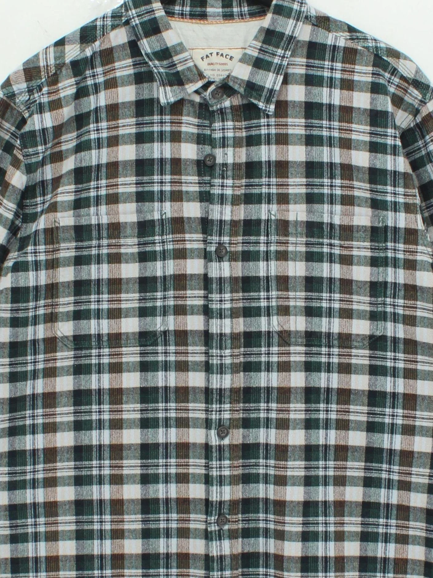 Fat Face Men's Shirt XL Green Checkered 100% Cotton Basic - Image 3