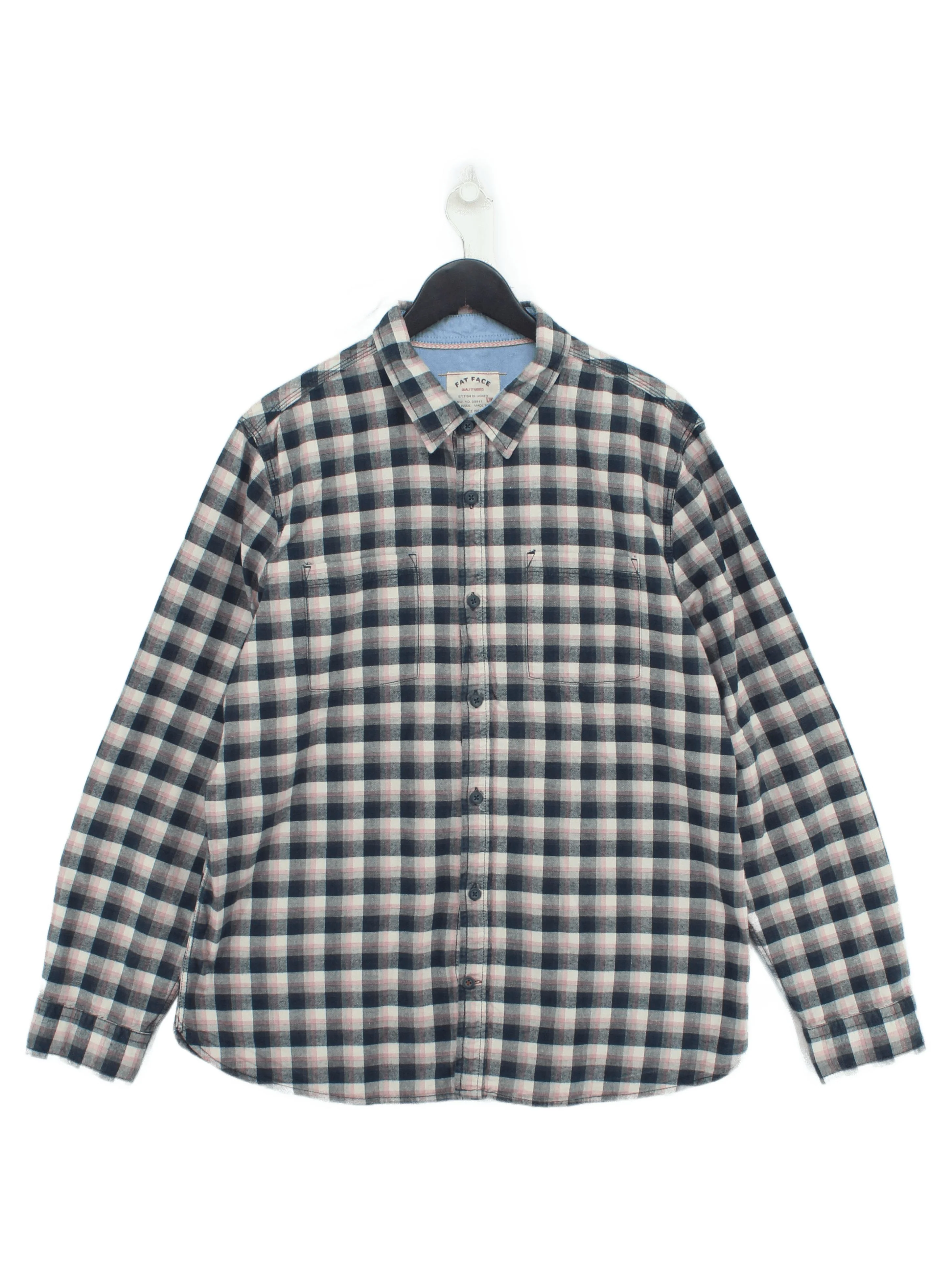 Fat Face Men's Shirt XL Multi Checkered 100% Cotton Basic