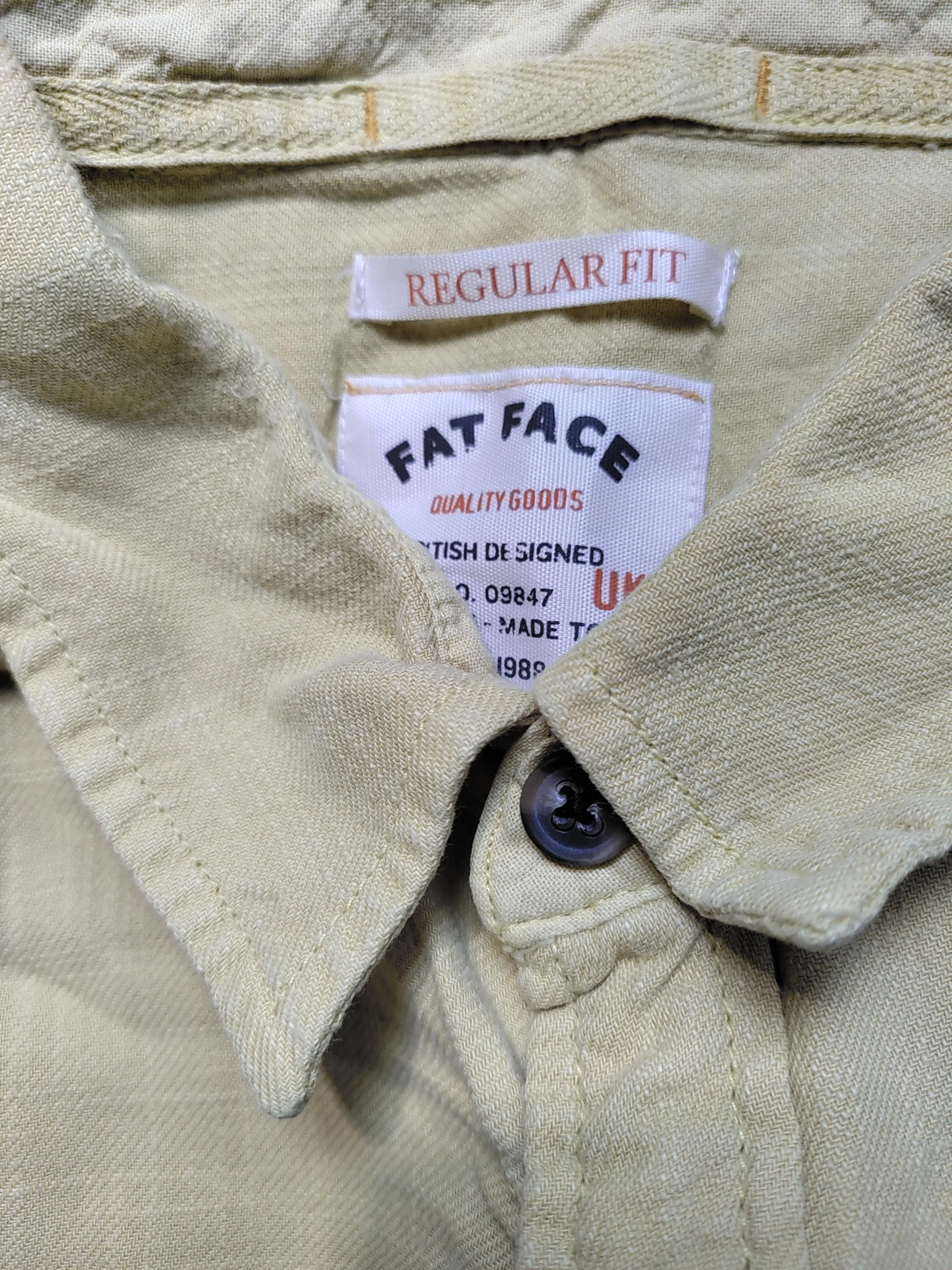 Fat Face Men's Shirt XXL Yellow 100% Cotton Basic - Image 5