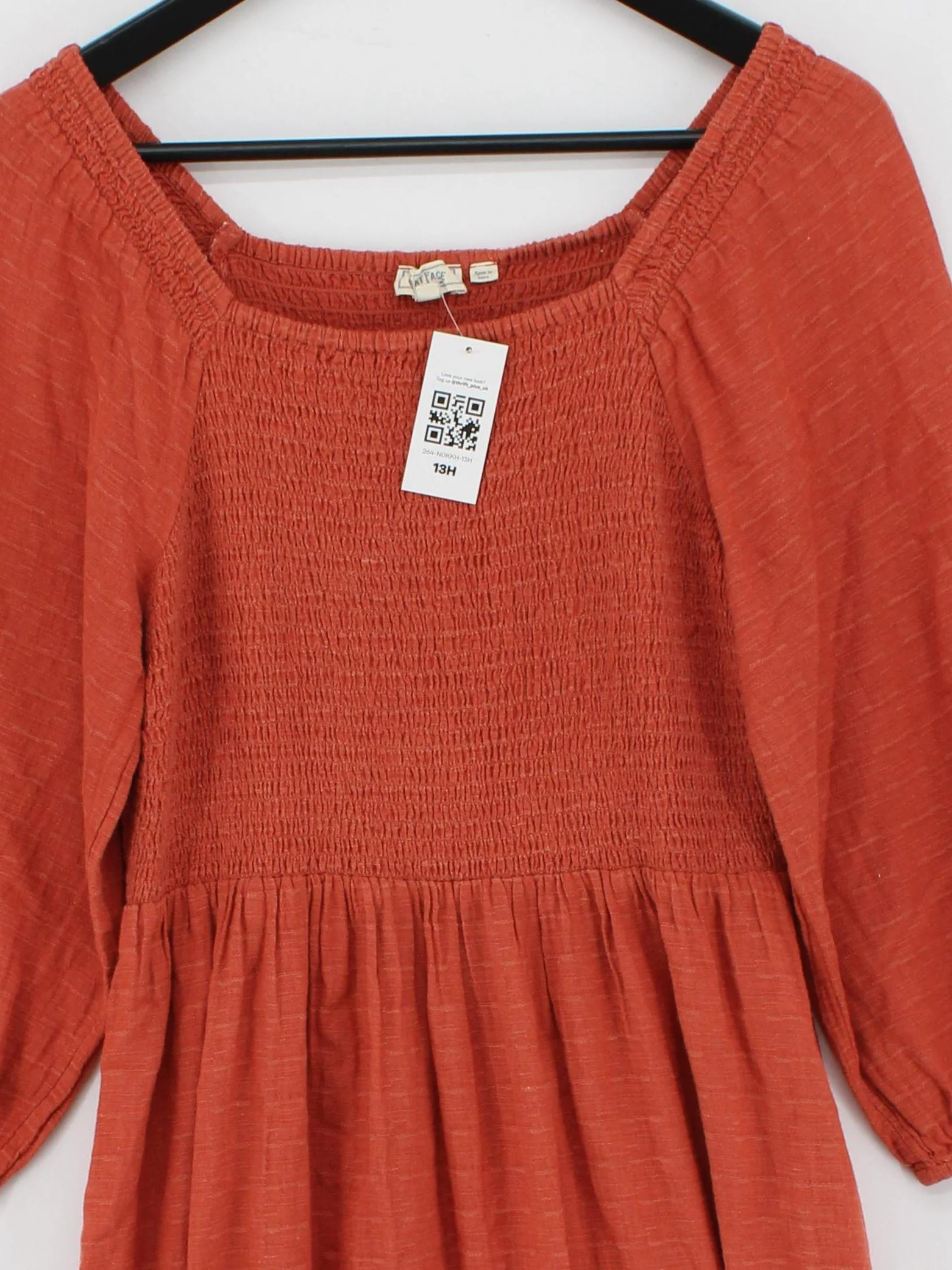 Fat Face Shirt Midi Dress UK12 in Orange - Image 3
