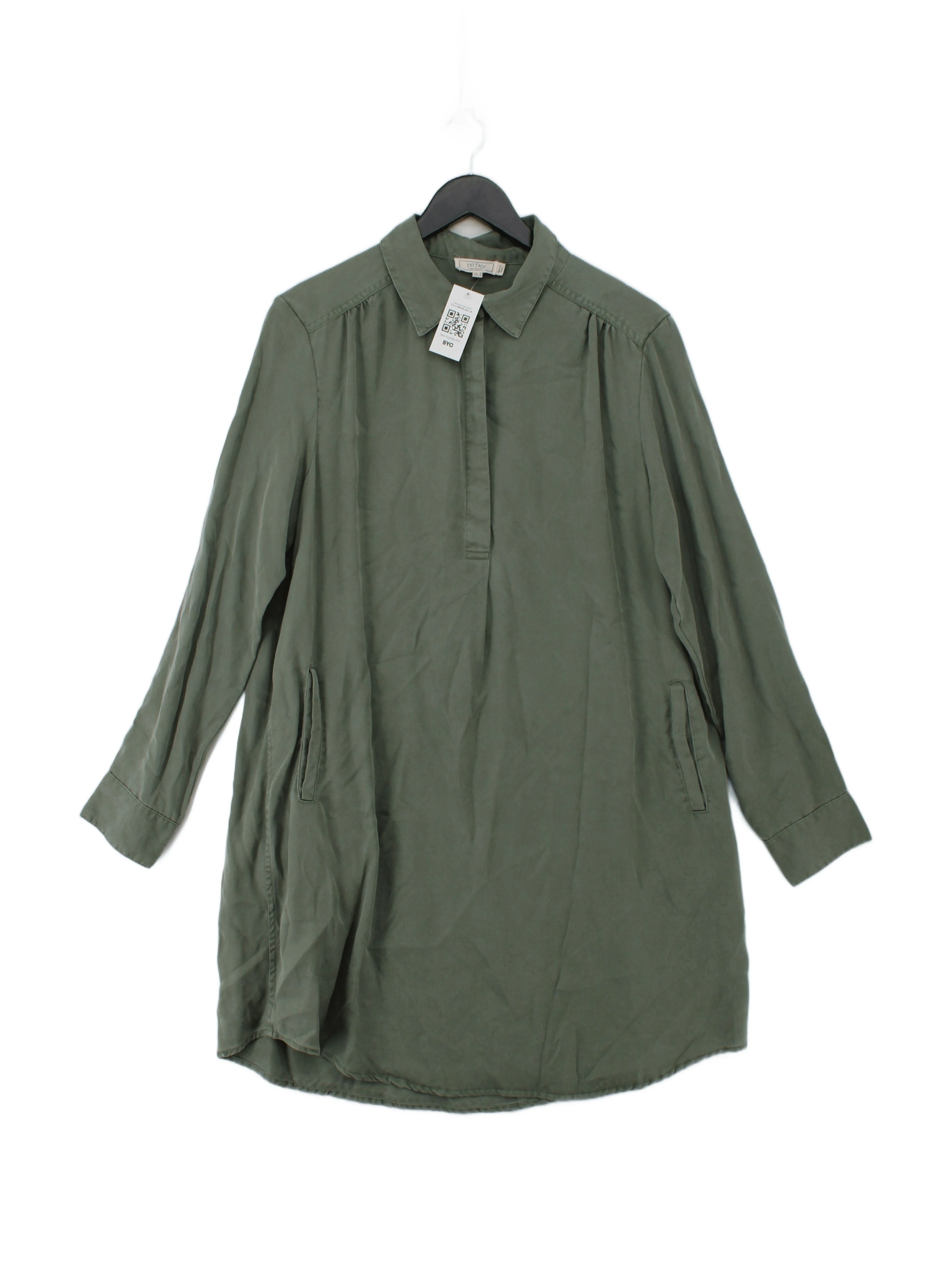 Fat Face Shirt Midi Dress UK14 in Green