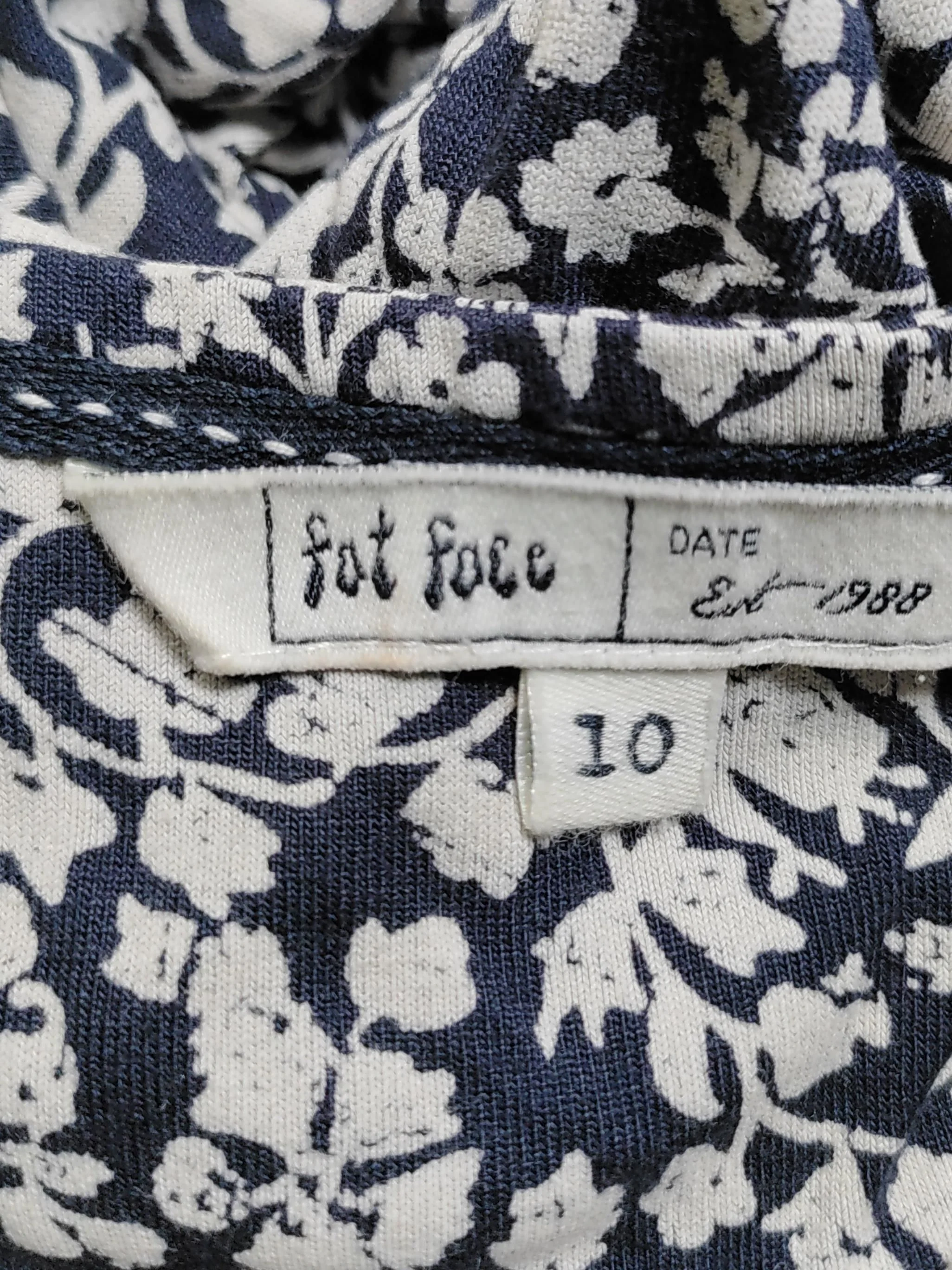Fat Face Skater Mini Dress UK10 in Blue - Image 5