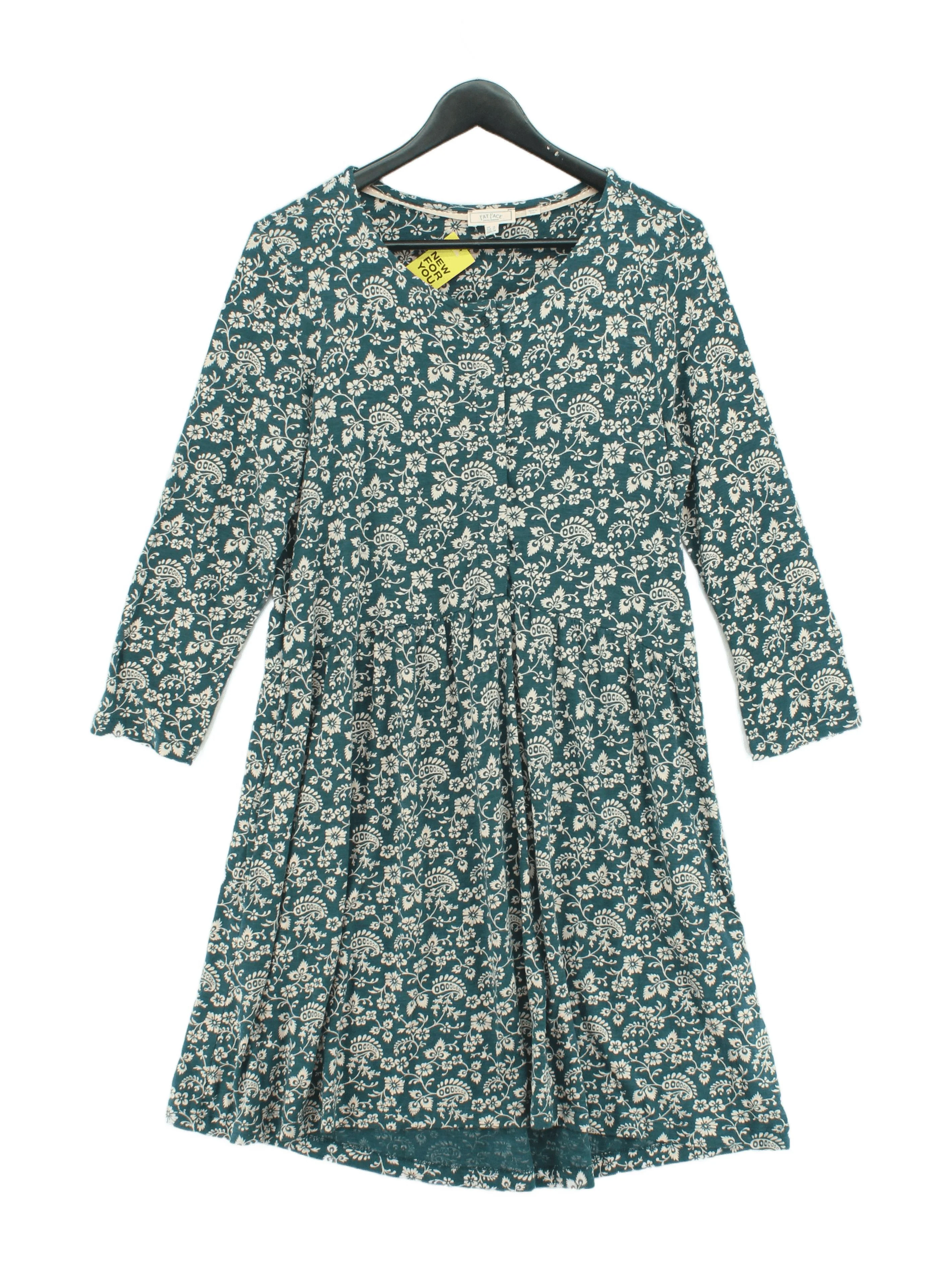 Fat Face Skater Mini Dress UK14 in Green