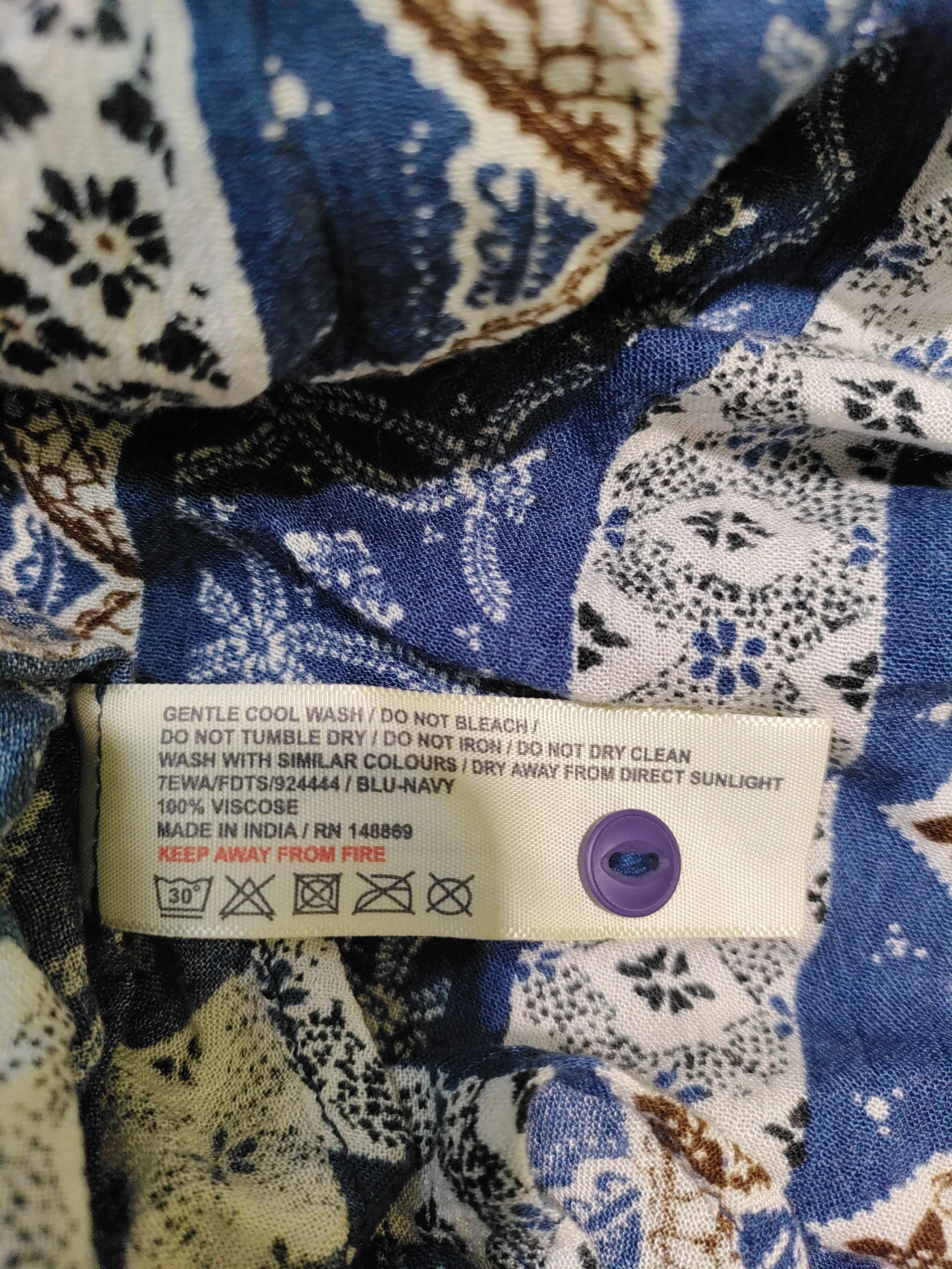 Fat Face T-Shirt Midi Dress UK18 in Blue - Image 6