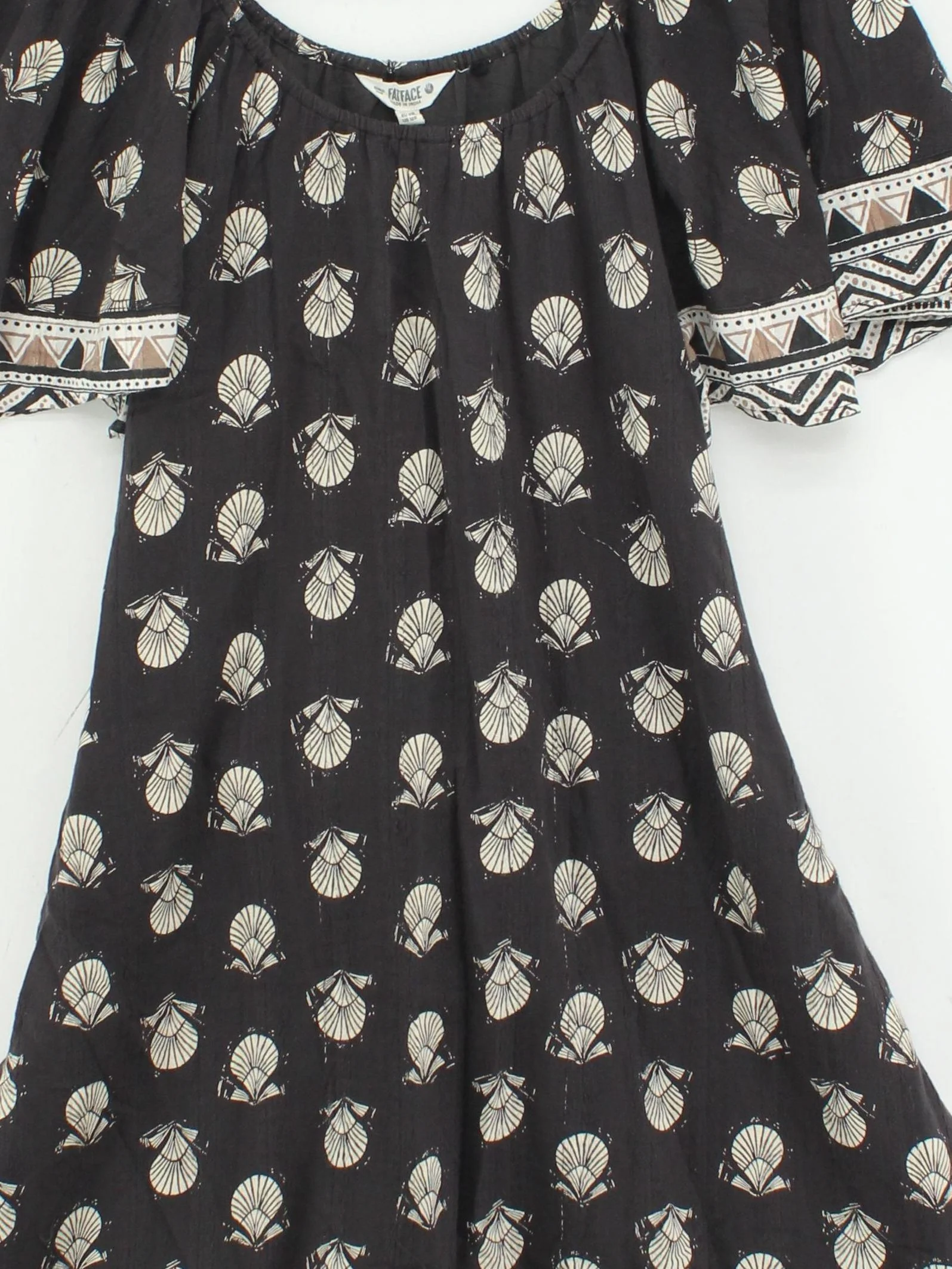 Fat Face T-Shirt Mini Dress UK16 in Black - Image 3