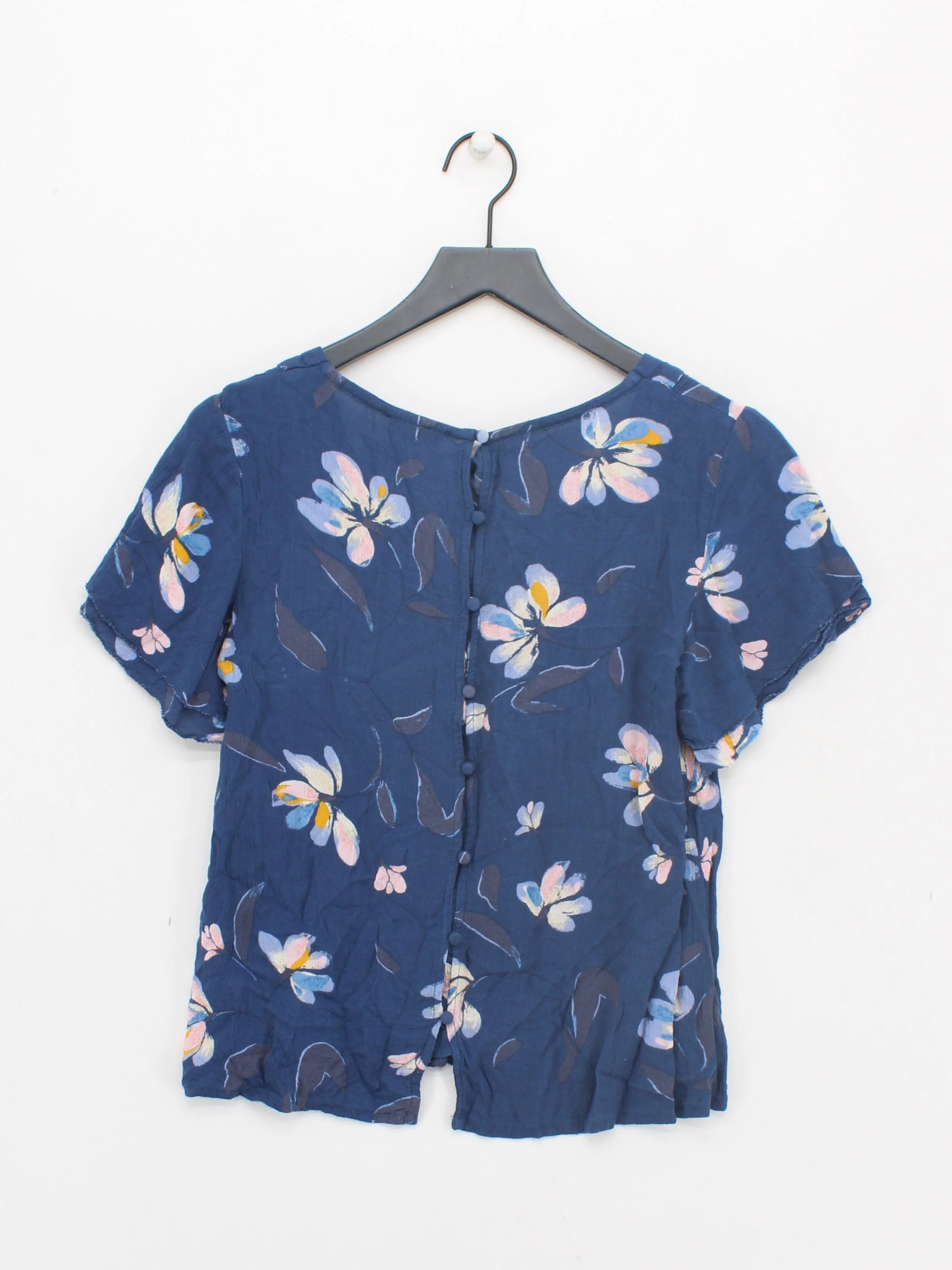 Fat Face Women's Blouse UK 10 Blue 100% Viscose Basic - Image 2