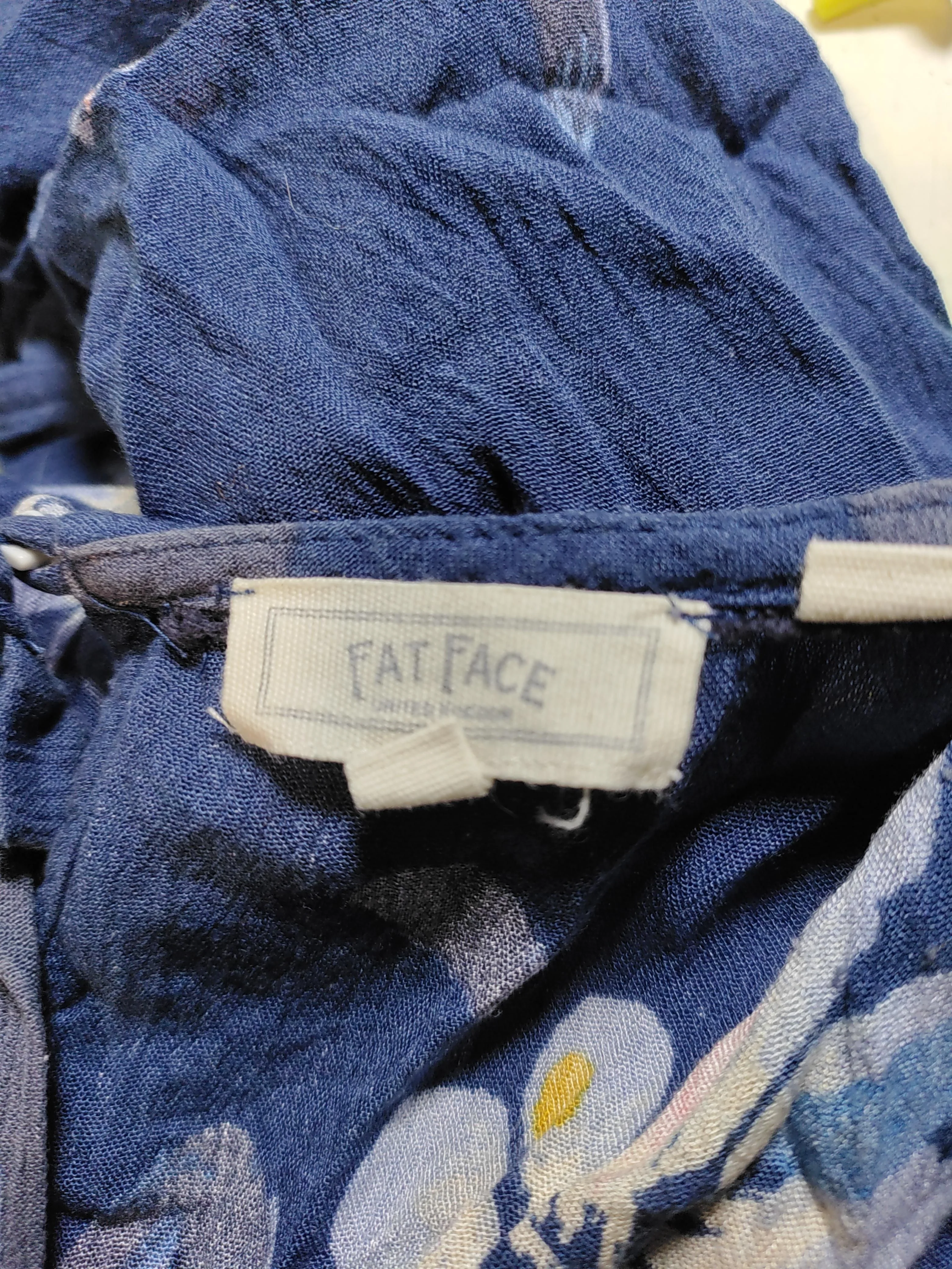 Fat Face Women's Blouse UK 10 Blue 100% Viscose Basic - Image 6