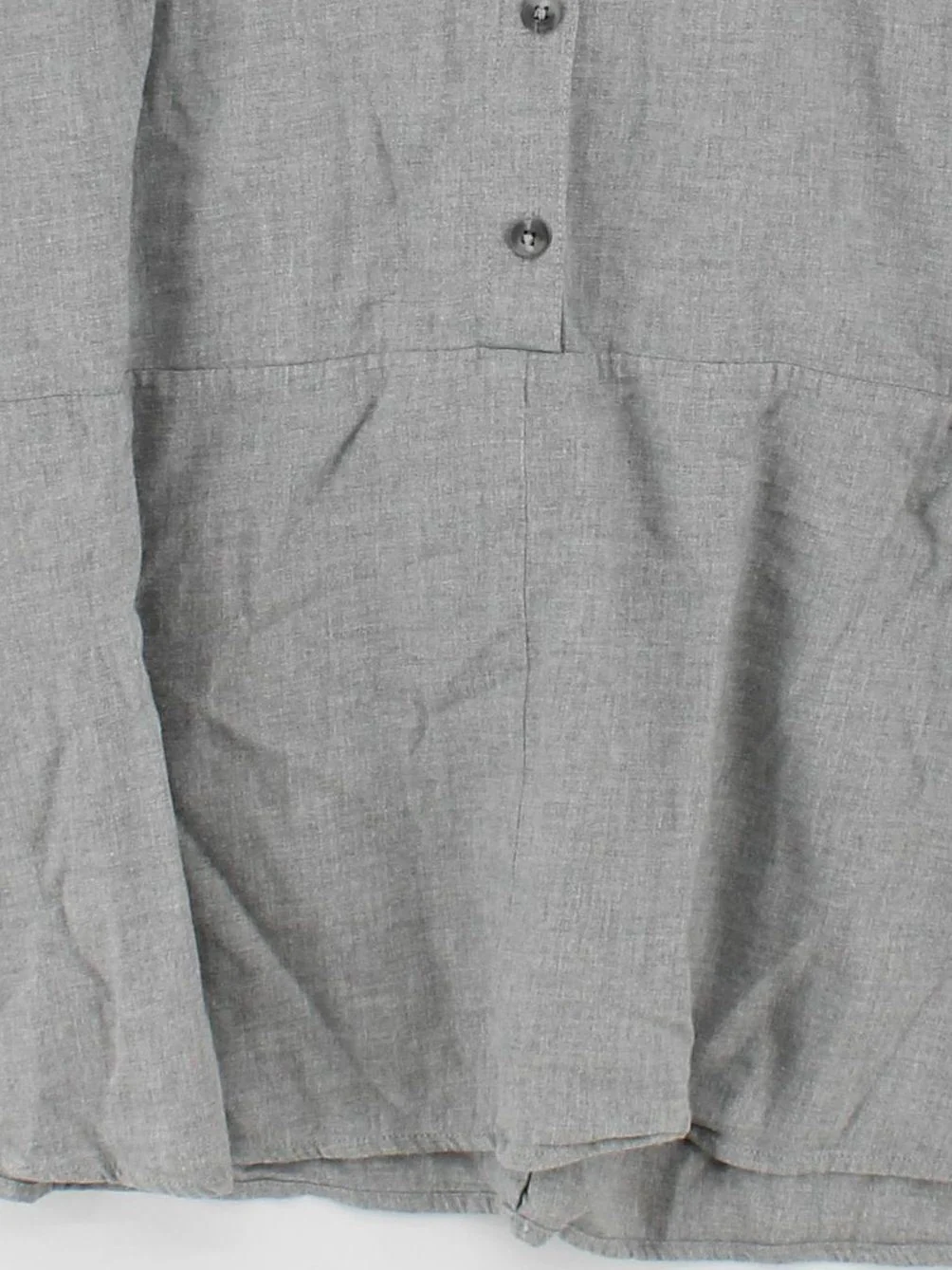 Fat Face Women's Blouse UK 16 Grey 100% Cotton Long Sleeve Collared Basic - Image 4