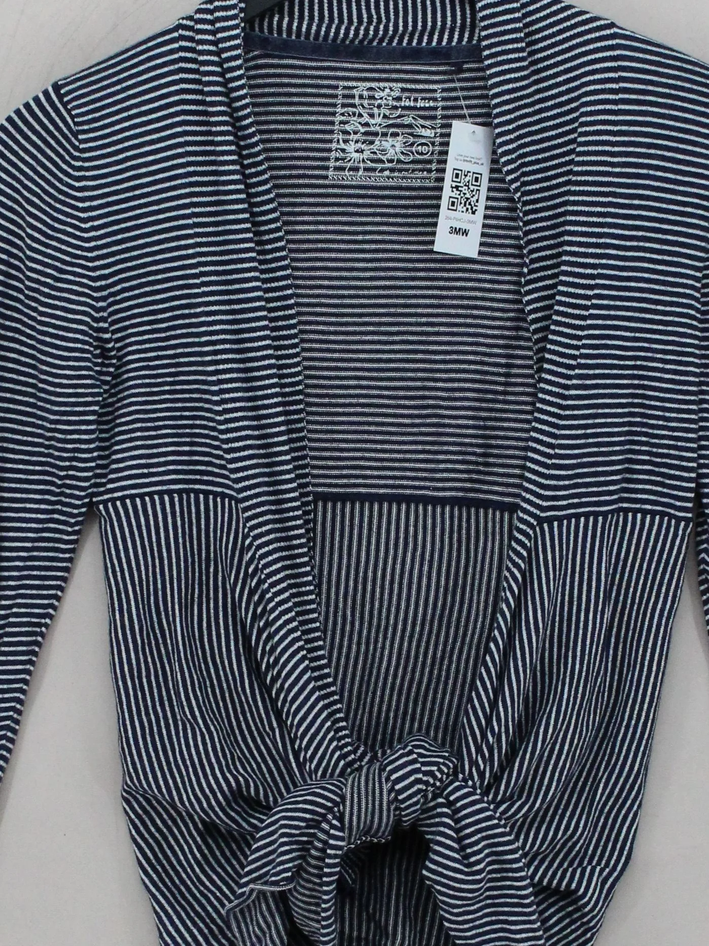 Fat Face Women's Cardigan UK 10 Blue Cotton with Rayon Cardigan - Image 3