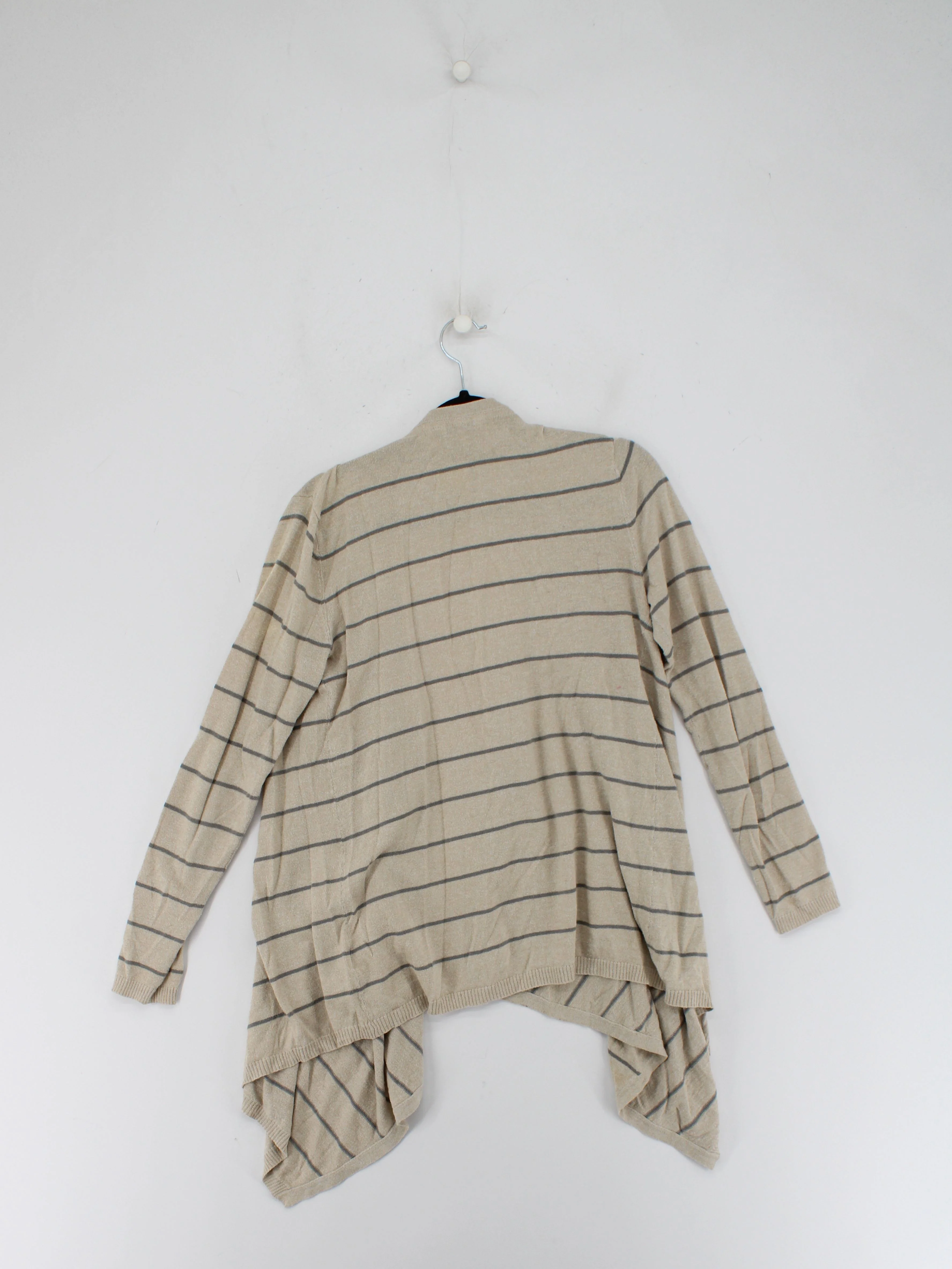 Fat Face Women's Cardigan UK 10 Cream Striped 100% Other V-Neck Cardigan - Image 2