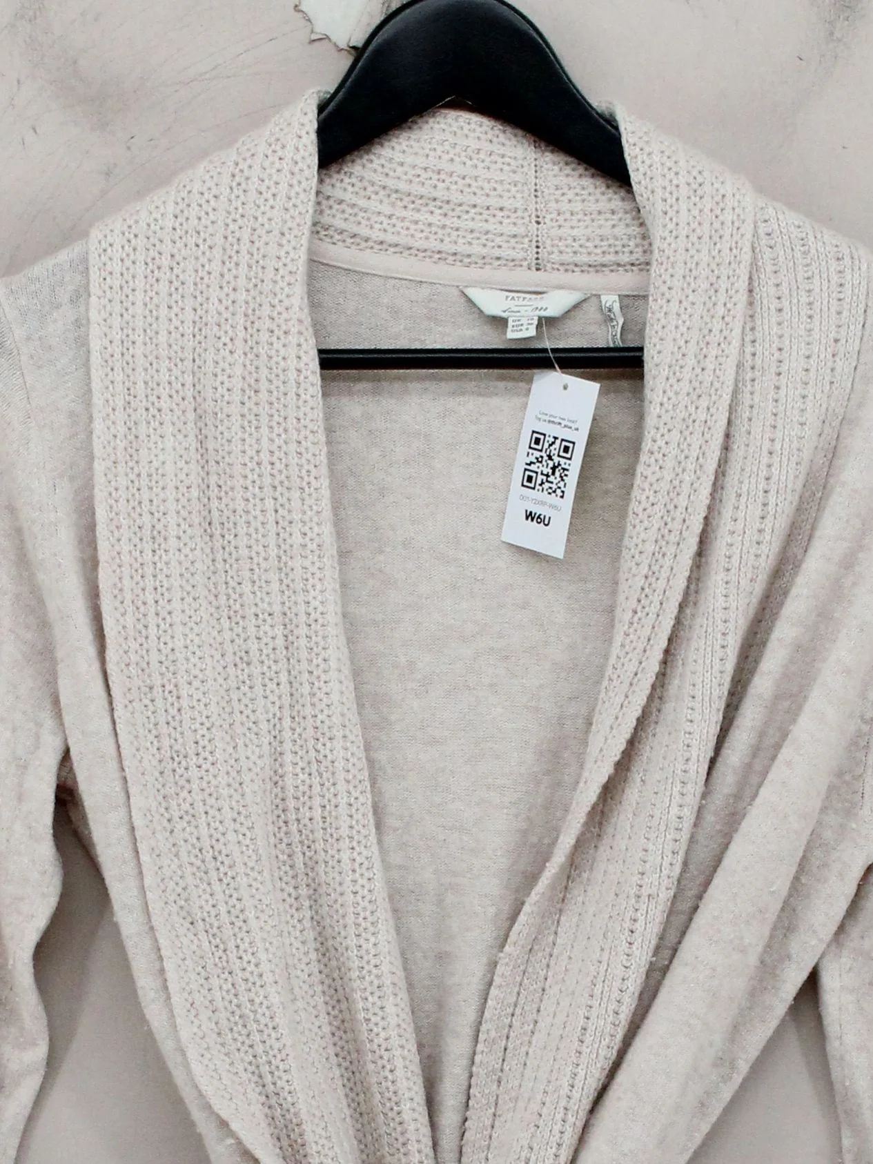 Fat Face Women's Cardigan UK 10 Cream Viscose with Nylon, Wool Collared Cardigan - Image 3