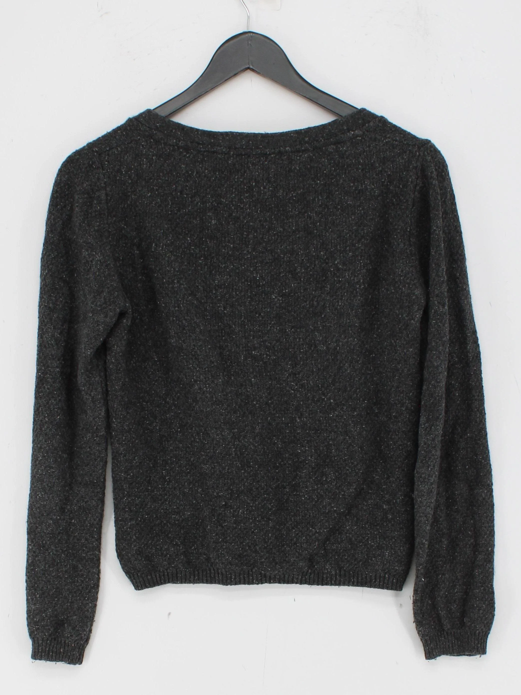 Fat Face Women's Cardigan UK 10 Grey Cotton with Nylon, Wool V-Neck Cardigan - Image 2
