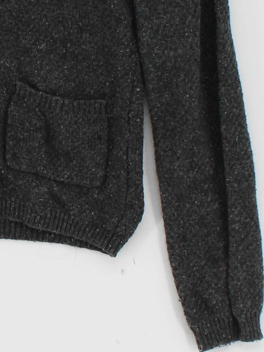 Fat Face Women's Cardigan UK 10 Grey Cotton with Nylon, Wool V-Neck Cardigan - Image 4