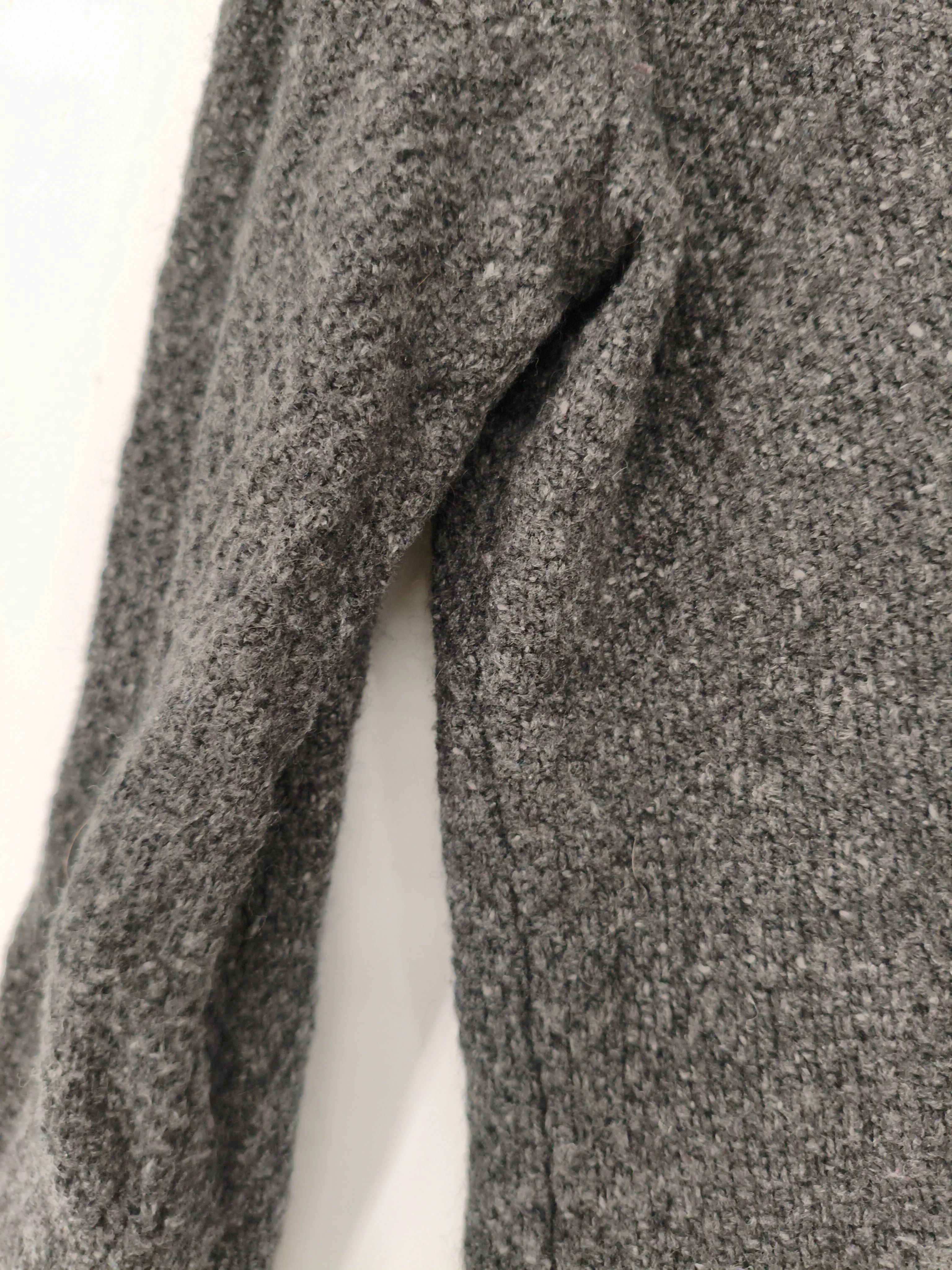 Fat Face Women's Cardigan UK 10 Grey Cotton with Nylon, Wool V-Neck Cardigan - Image 5
