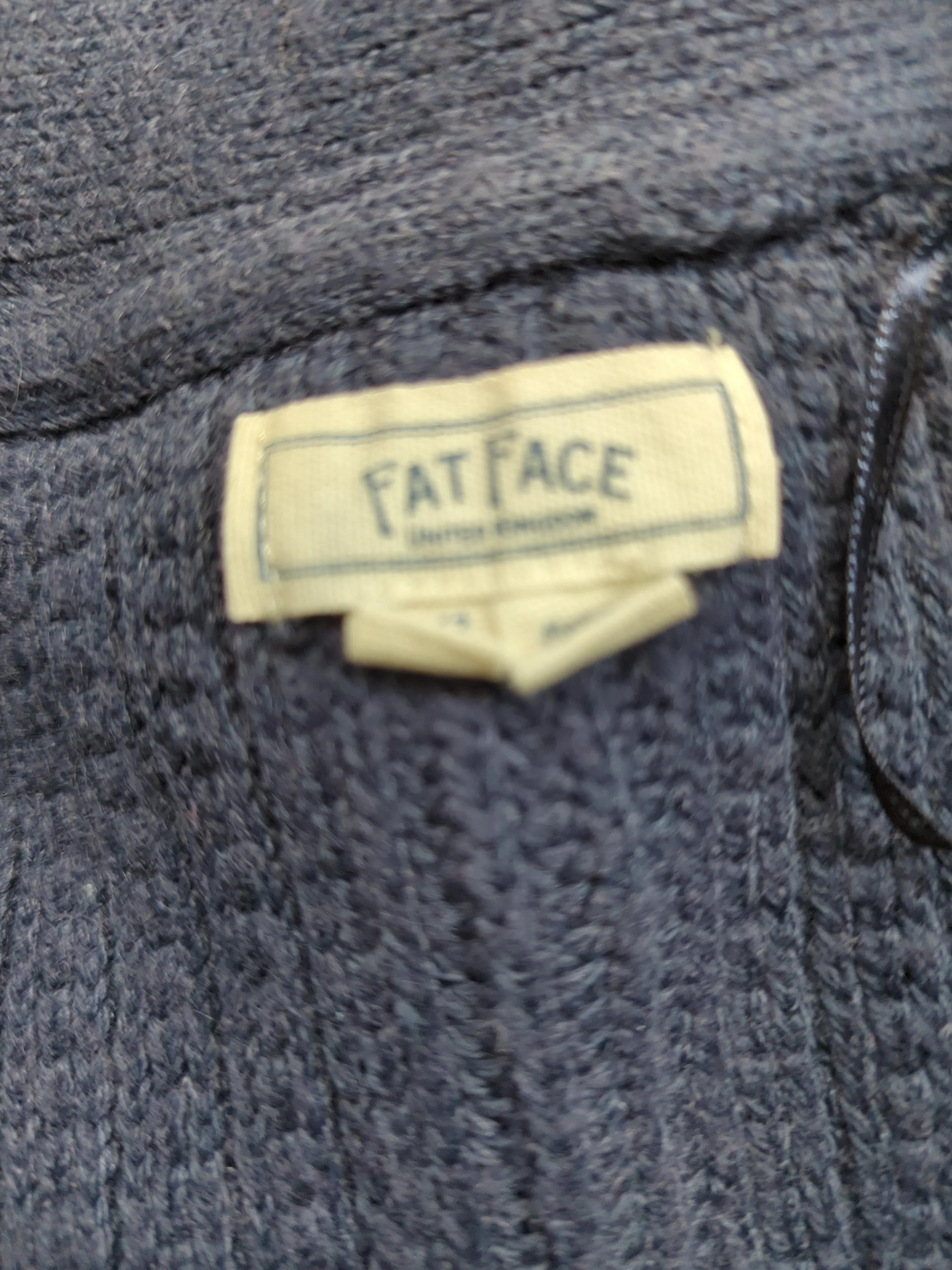 Fat Face Women's Cardigan UK 12 Blue Viscose with Acrylic V-Neck Cardigan - Image 6