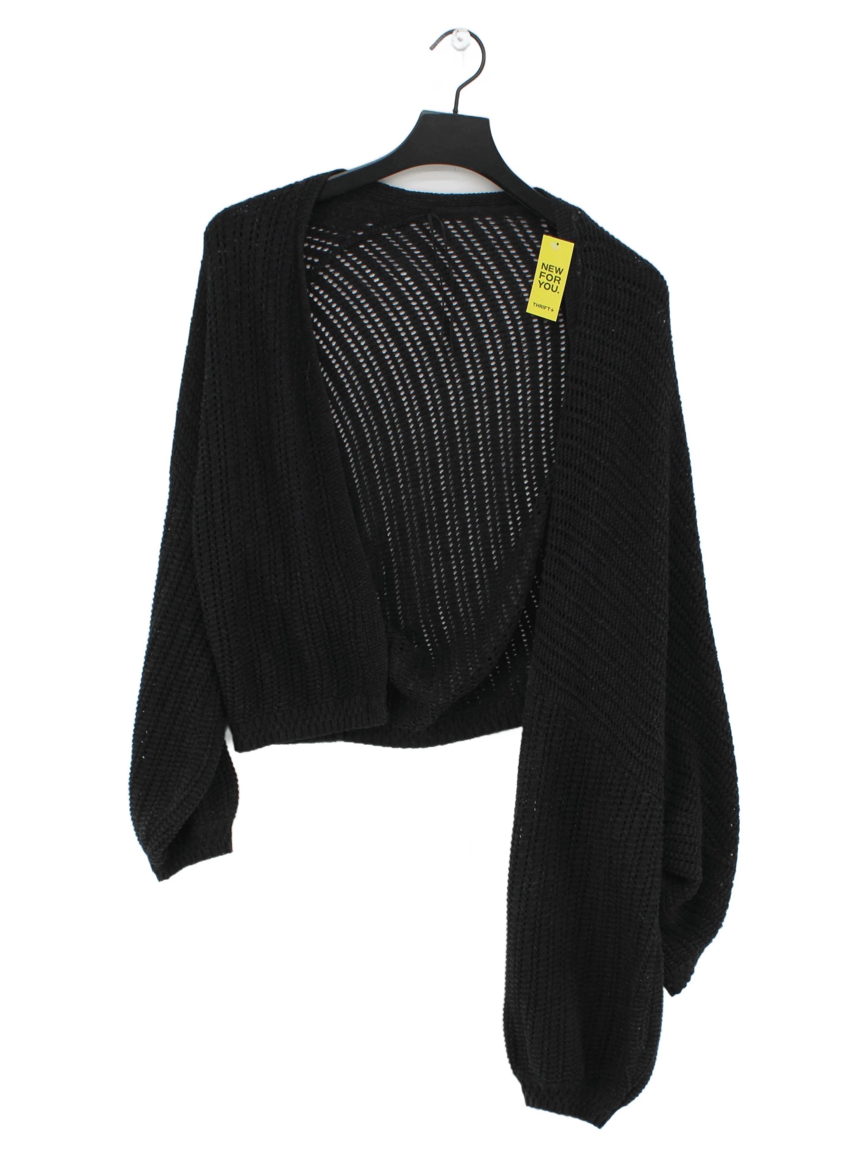 Fat Face Women's Cardigan UK 20 Black 100% Cotton V-Neck Cardigan