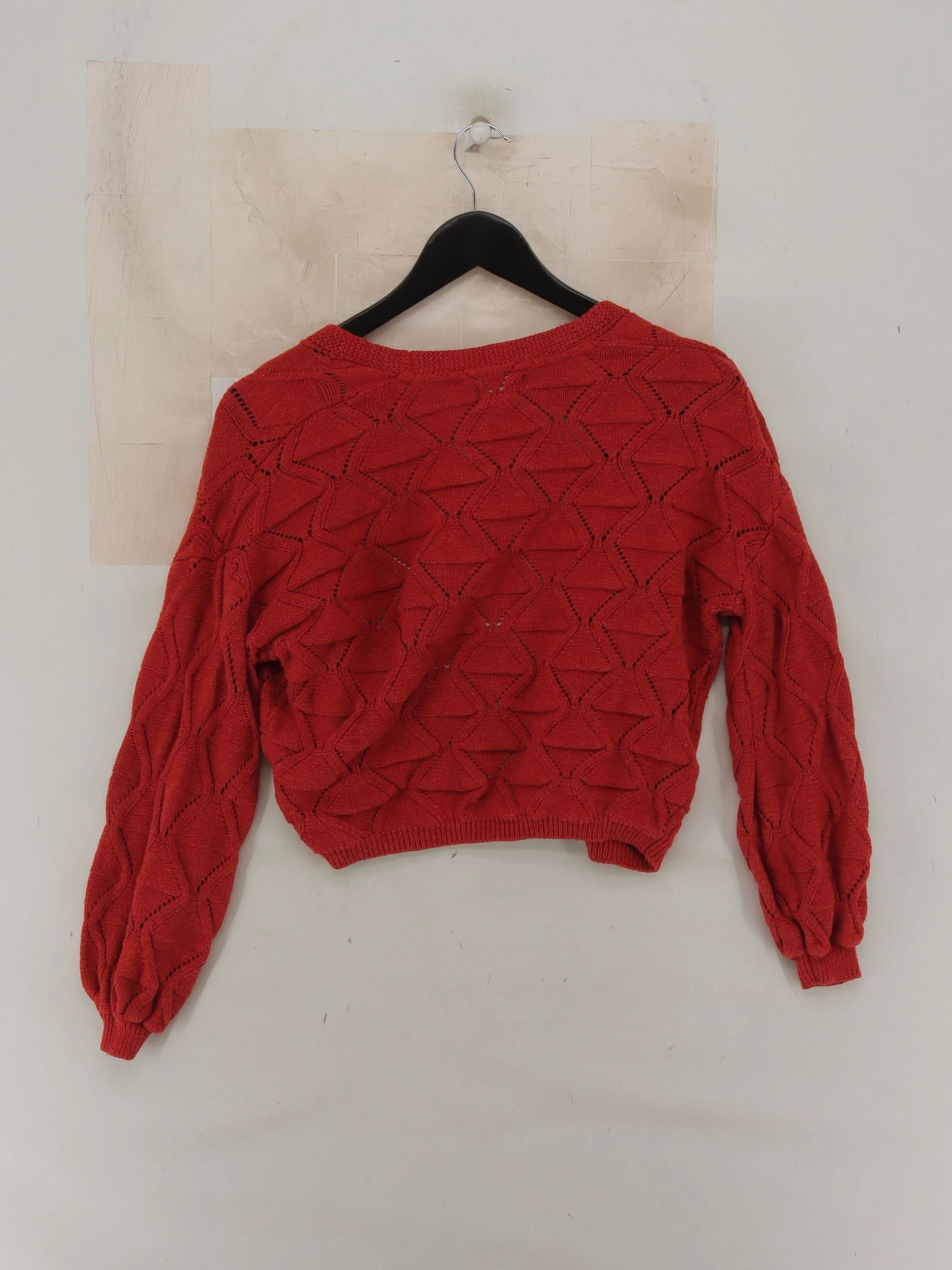 Fat Face Women's Cardigan UK 8 Red 100% Cotton V-Neck Cardigan - Image 2