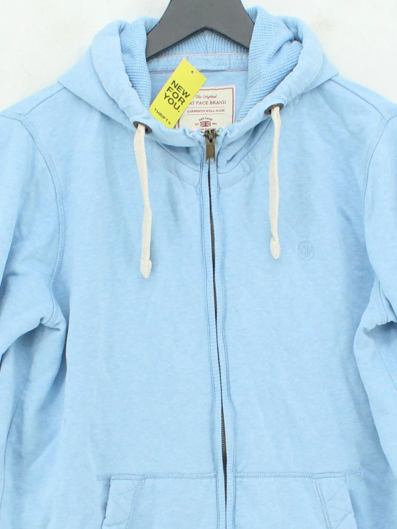 Fat Face Women's Hoodie UK 18 Blue Cotton with Polyester Pullover - Image 3