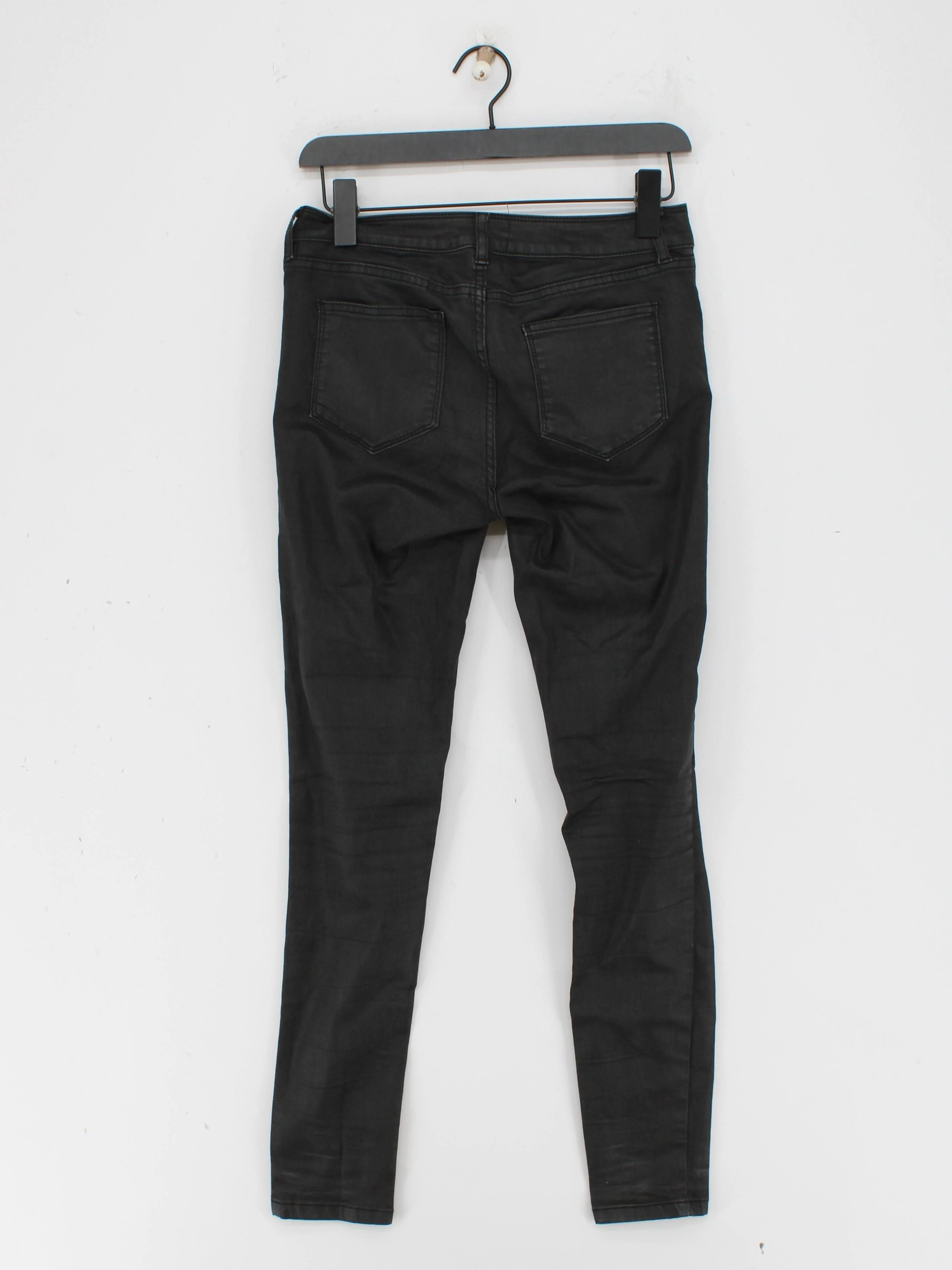 Fat Face Women's Jeans UK 10 Black Cotton with Polyester, Elastane Jegging - Image 2