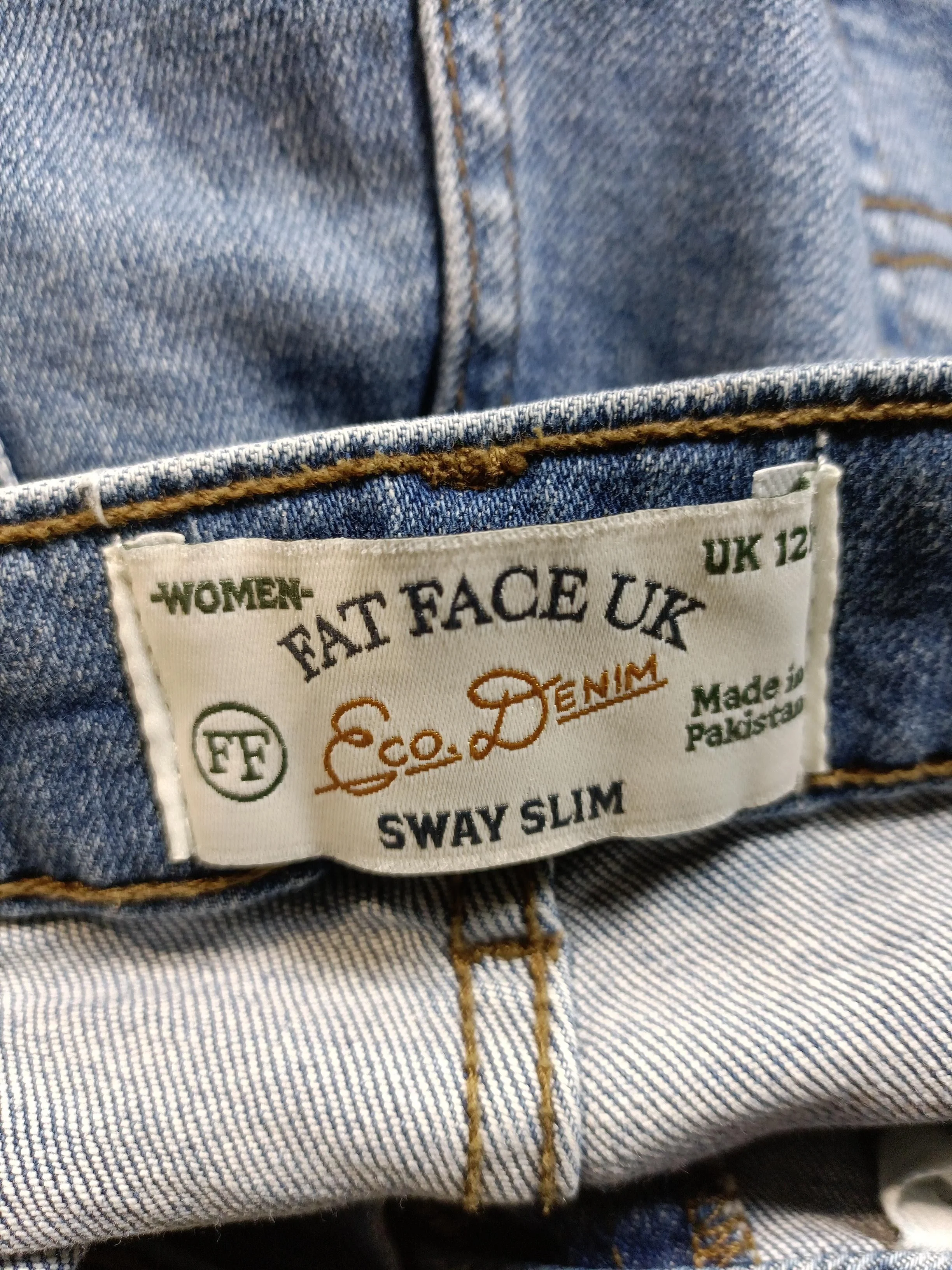 Fat Face Women's Jeans UK 12 Blue Cotton with Elastane Skinny - Image 5