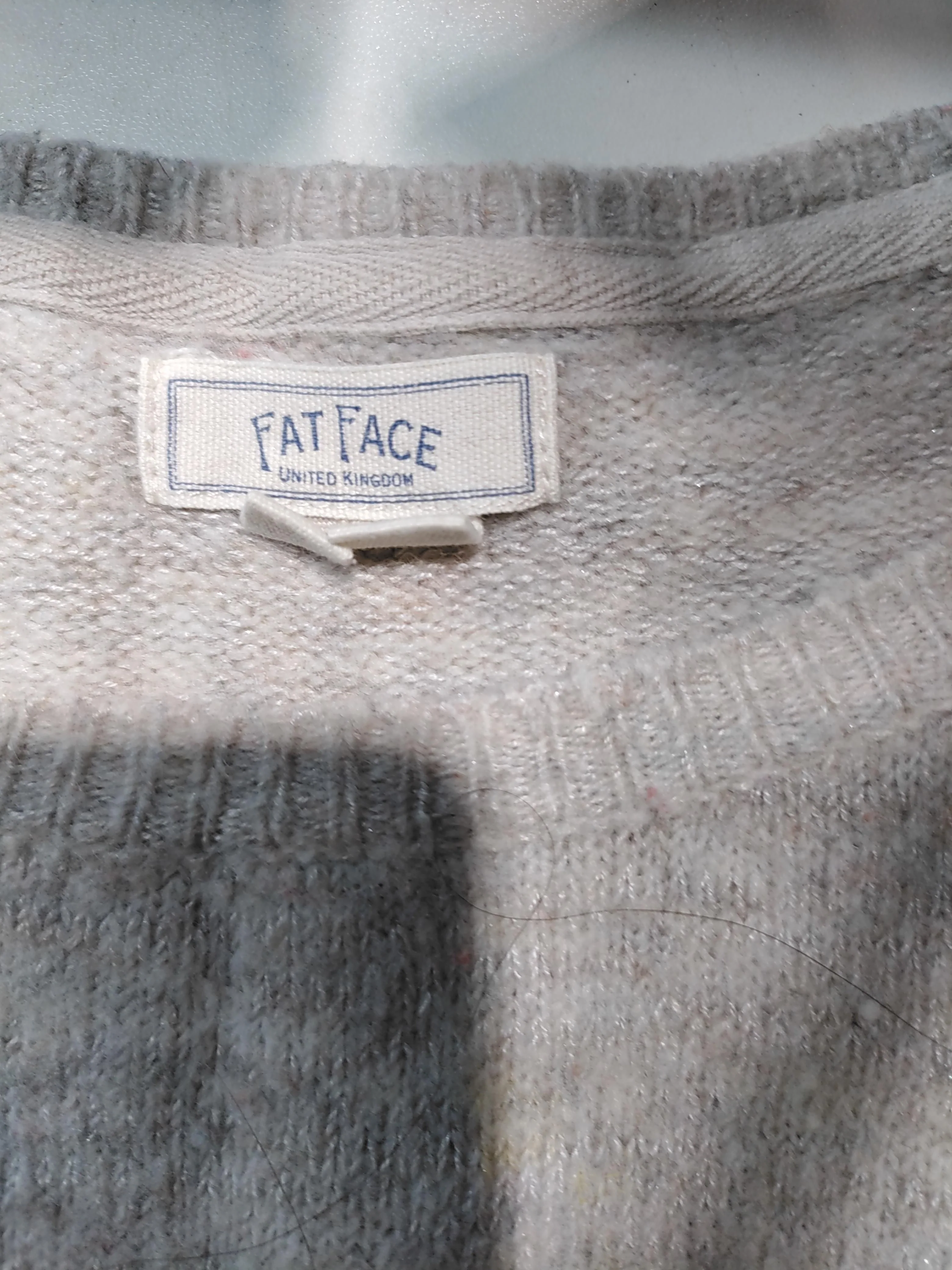 Fat Face Women's Jumper UK 12 Cream Viscose - Image 6