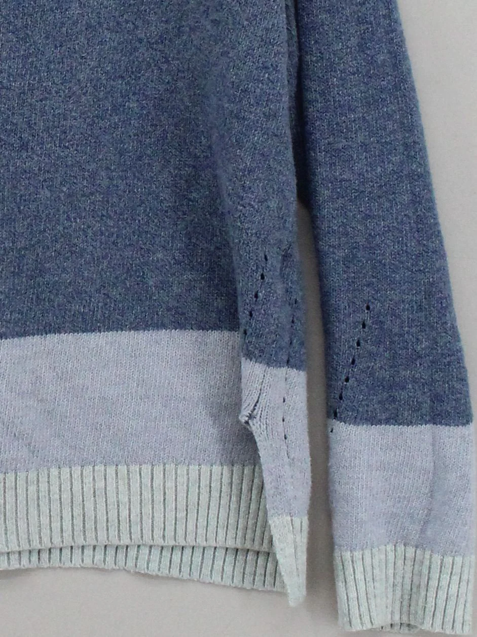 Fat Face Women's Jumper UK 14 Blue Cotton with Acrylic, Polyester Pullover - Image 4
