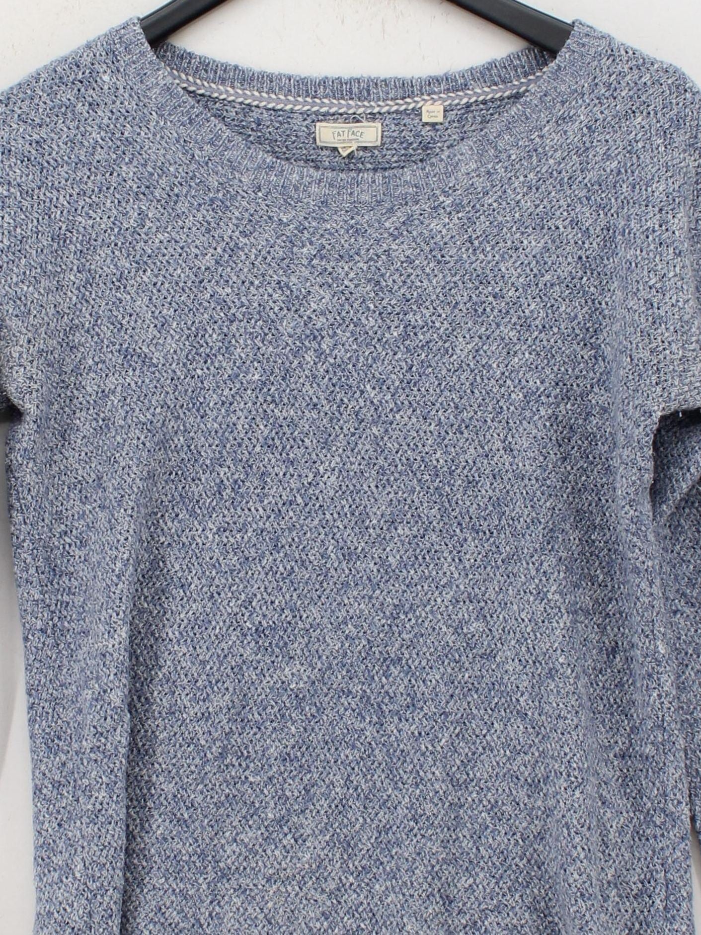 Fat Face Women's Jumper UK 8 Blue Cotton with Polyester, Acrylic Pullover - Image 3