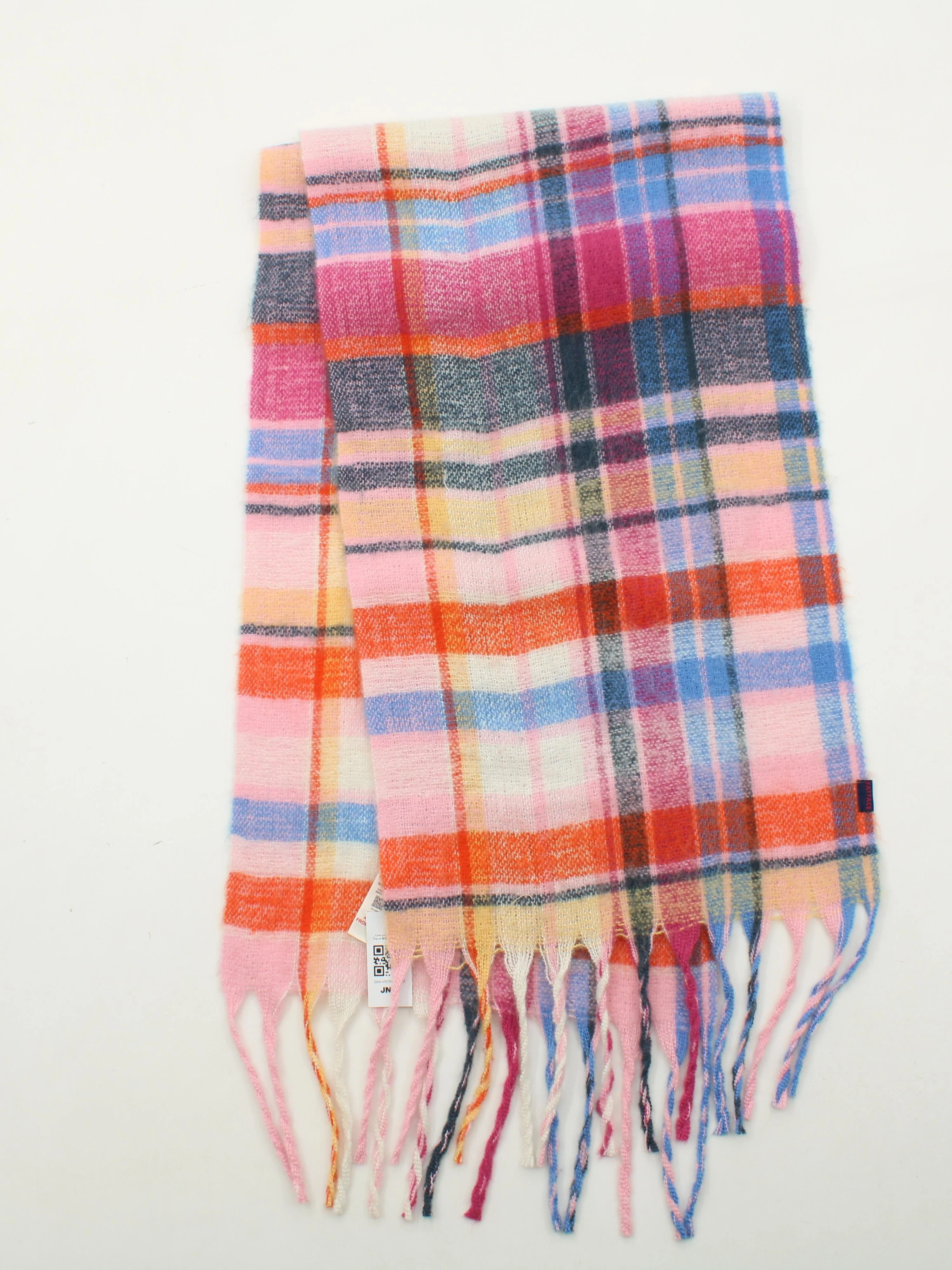 Fat Face Women's Scarf Multi Checkered 100% Polyester Rectangle Scarf - Image 2