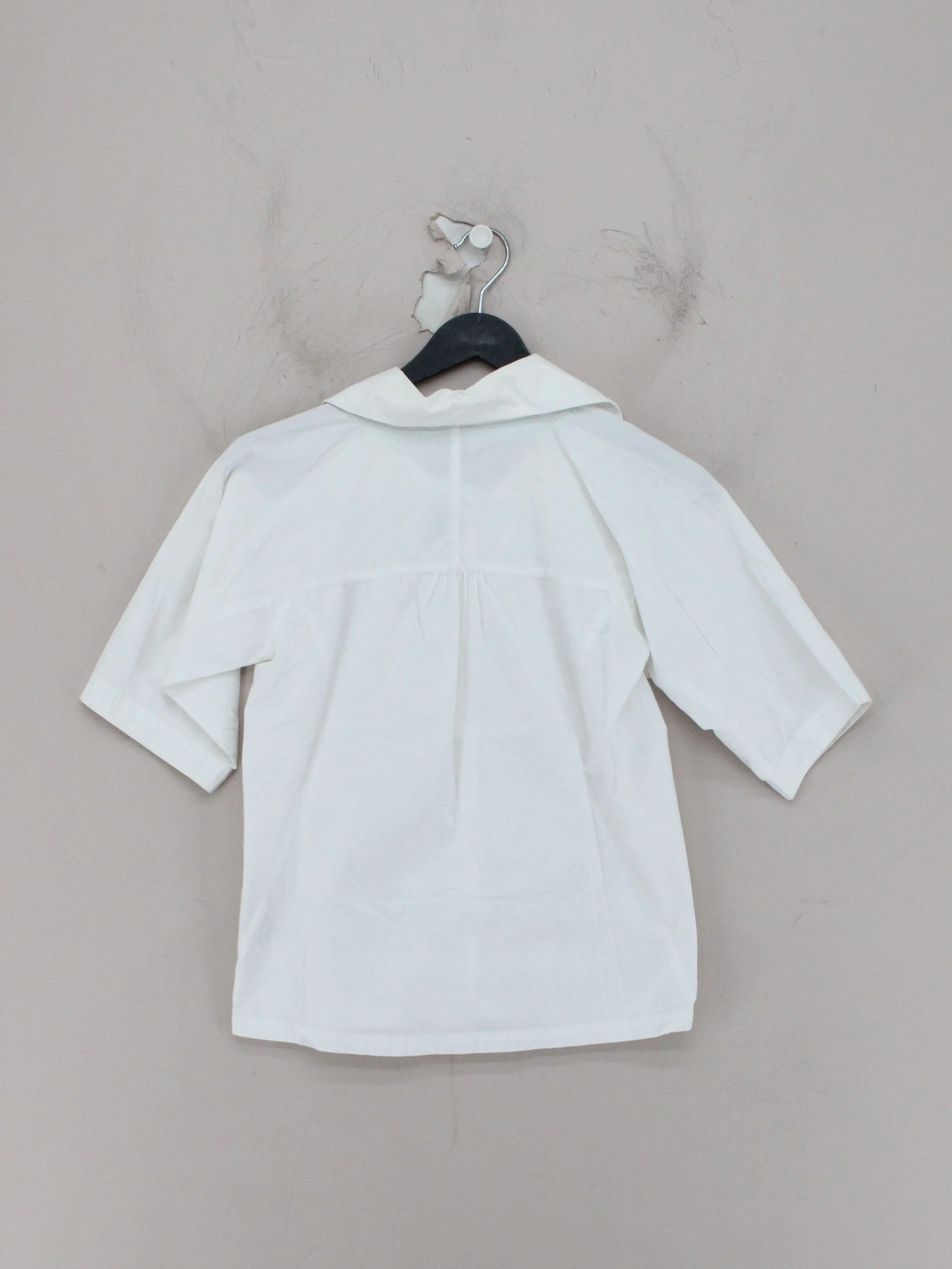 Fat Face Women's Shirt UK 6 White 100% Cotton 3/4 Sleeve Collared Basic - Image 2
