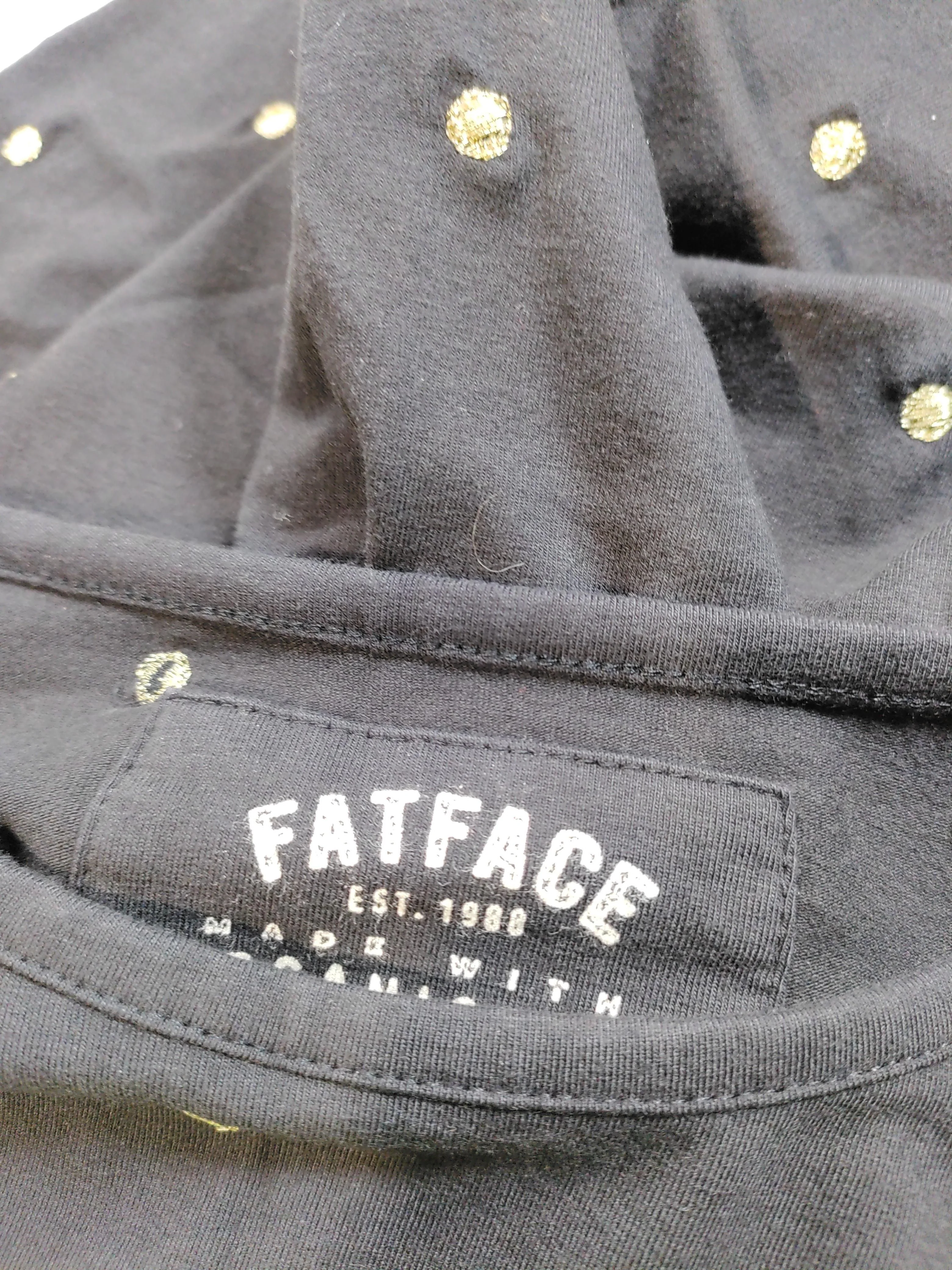 Fat Face Women's Top UK 12 Black Cotton with Elastane Basic - Image 6
