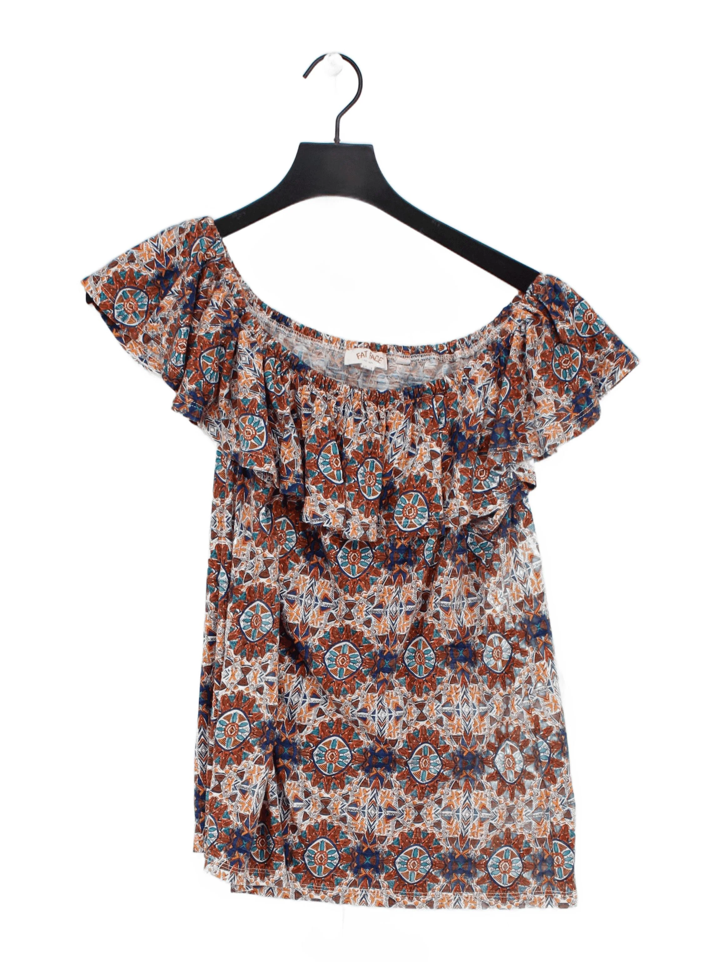 Fat Face Women's Top UK 12 Multi Cotton with Lyocell Modal Basic