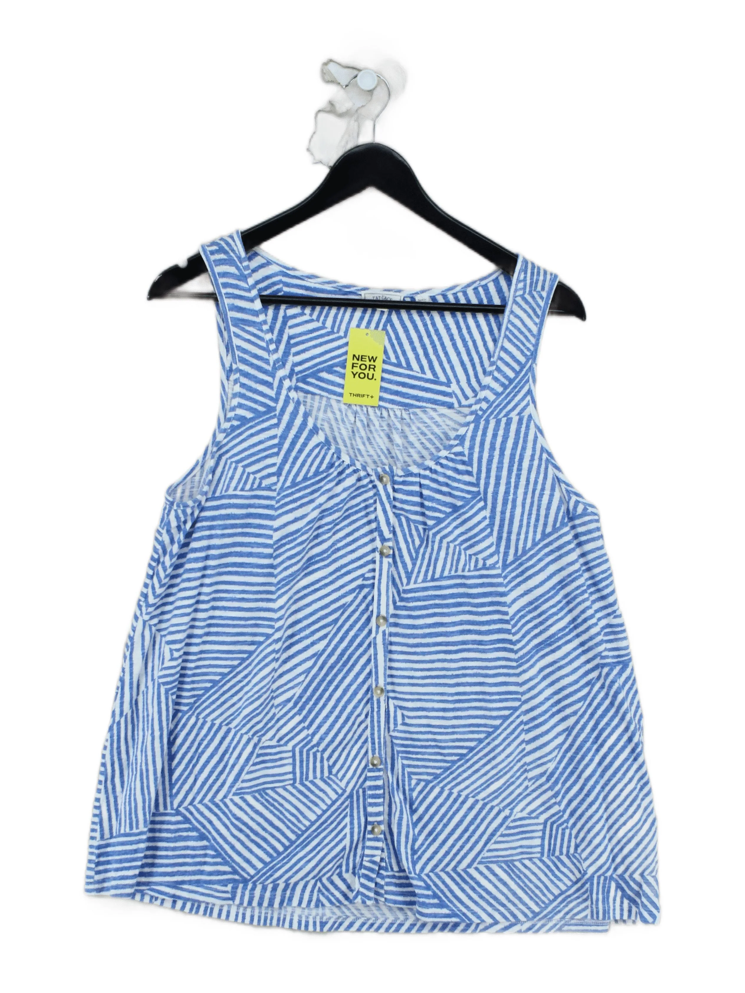 Fat Face Women's Top UK 16 Blue Cotton with Lyocell Modal Basic