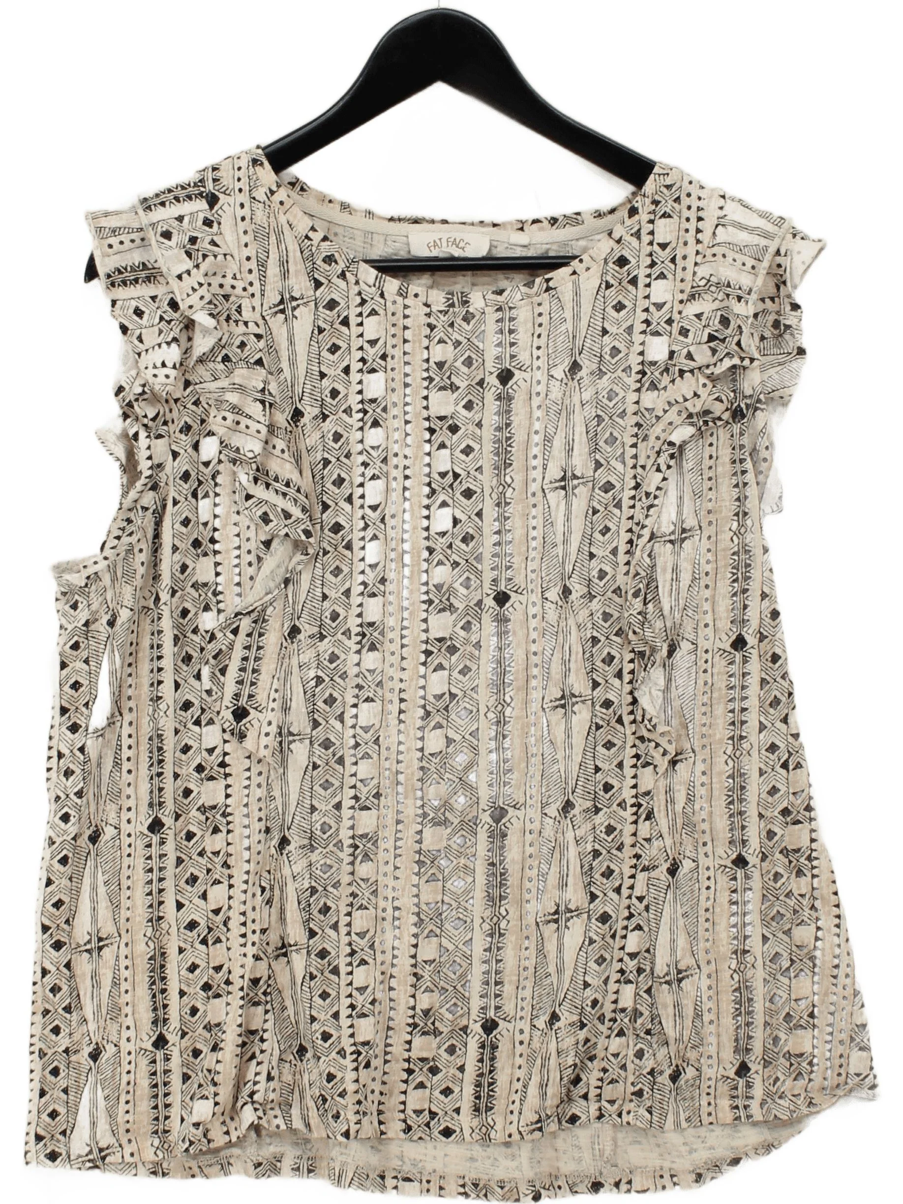 Fat Face Women's Top UK 18 Multi Cotton with Rayon Basic