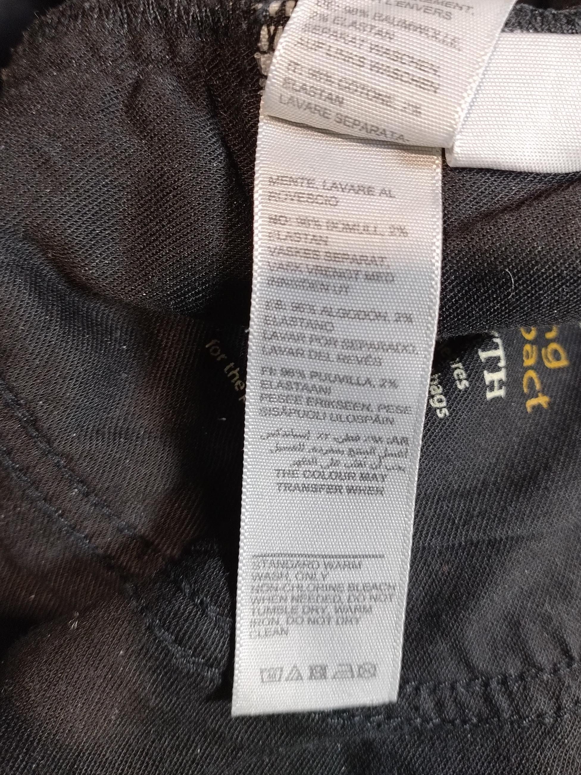 Fat Face Women's Trousers UK 14 Black Cotton with Elastane Wide-Leg Chino - Image 7